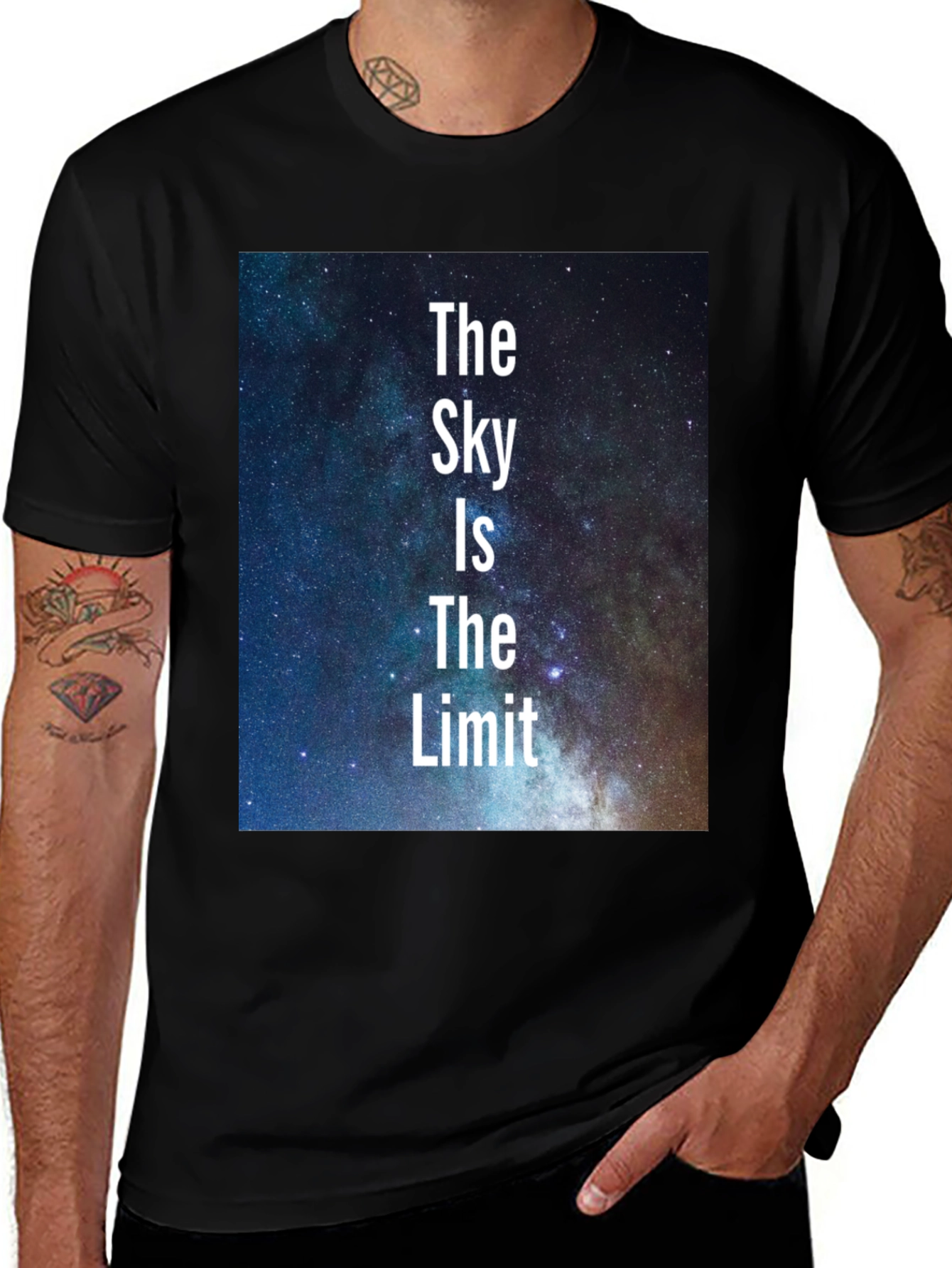 Variant 23 of The Sky is The Limit T-Shirt - Motivational Design