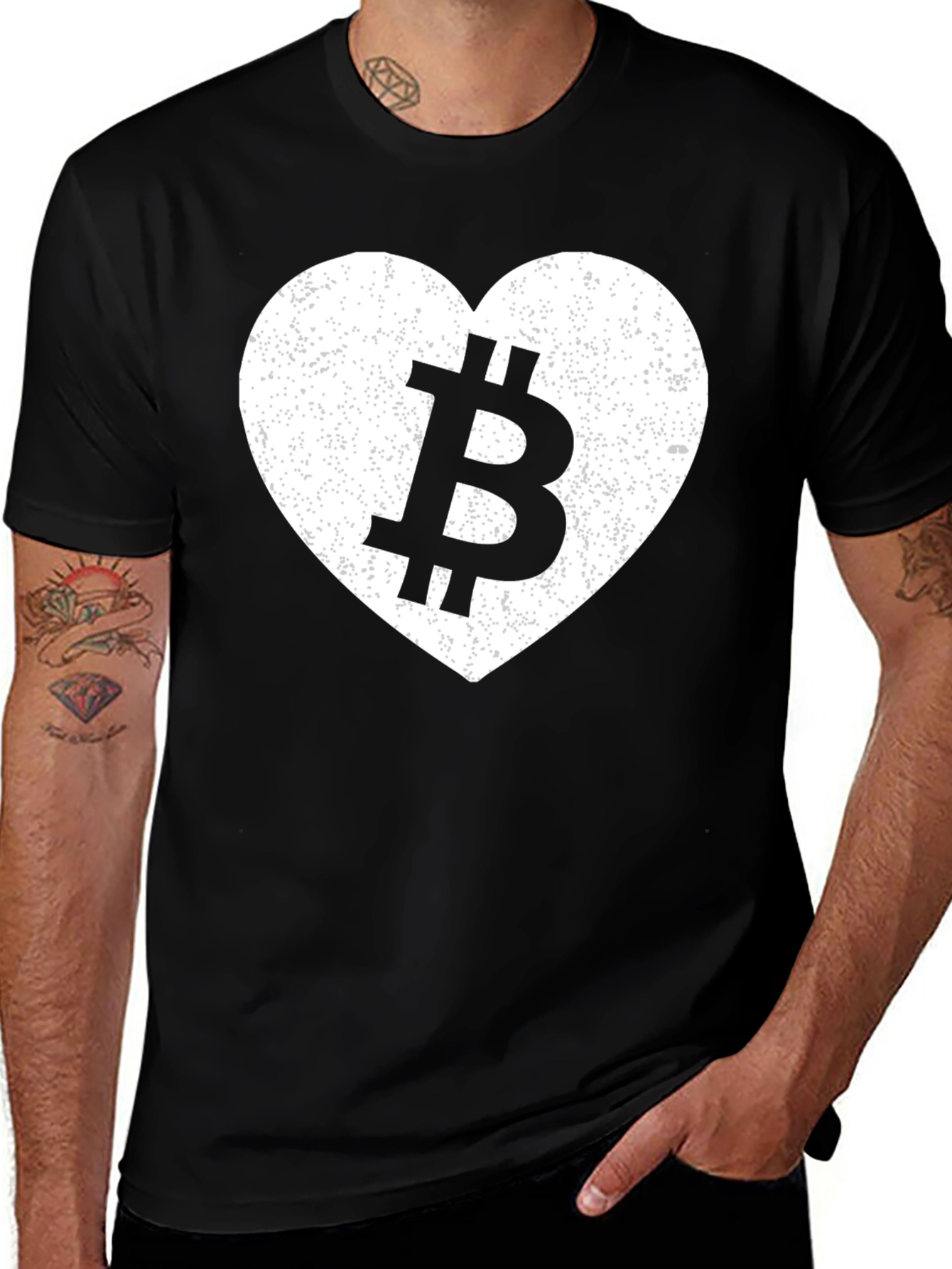 Bitcoin Heart Graphic Tee - Crypto Lover T-Shirt