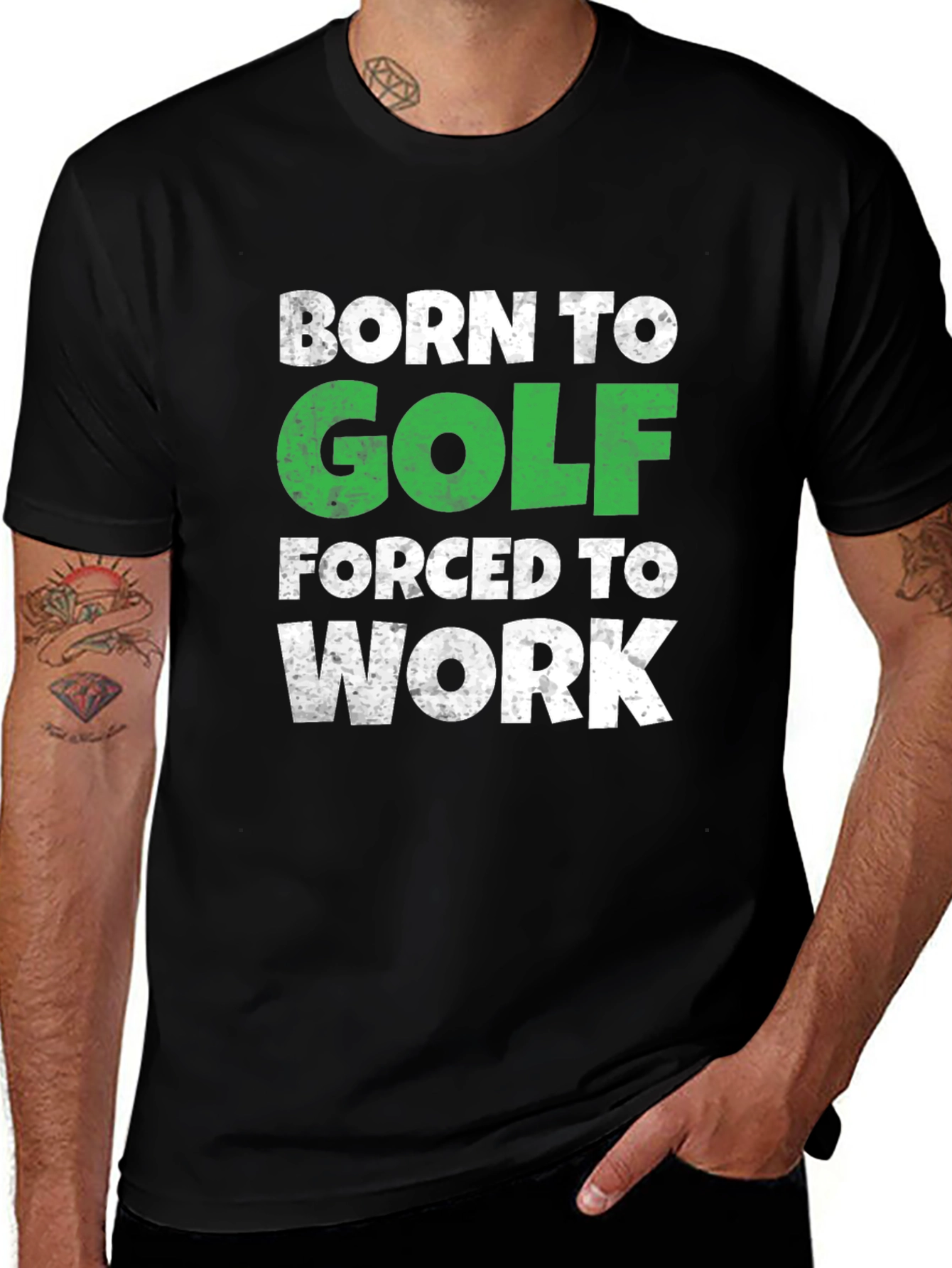 Variant 26 of Born to Golf T-Shirt - Humorous Golfer Tee