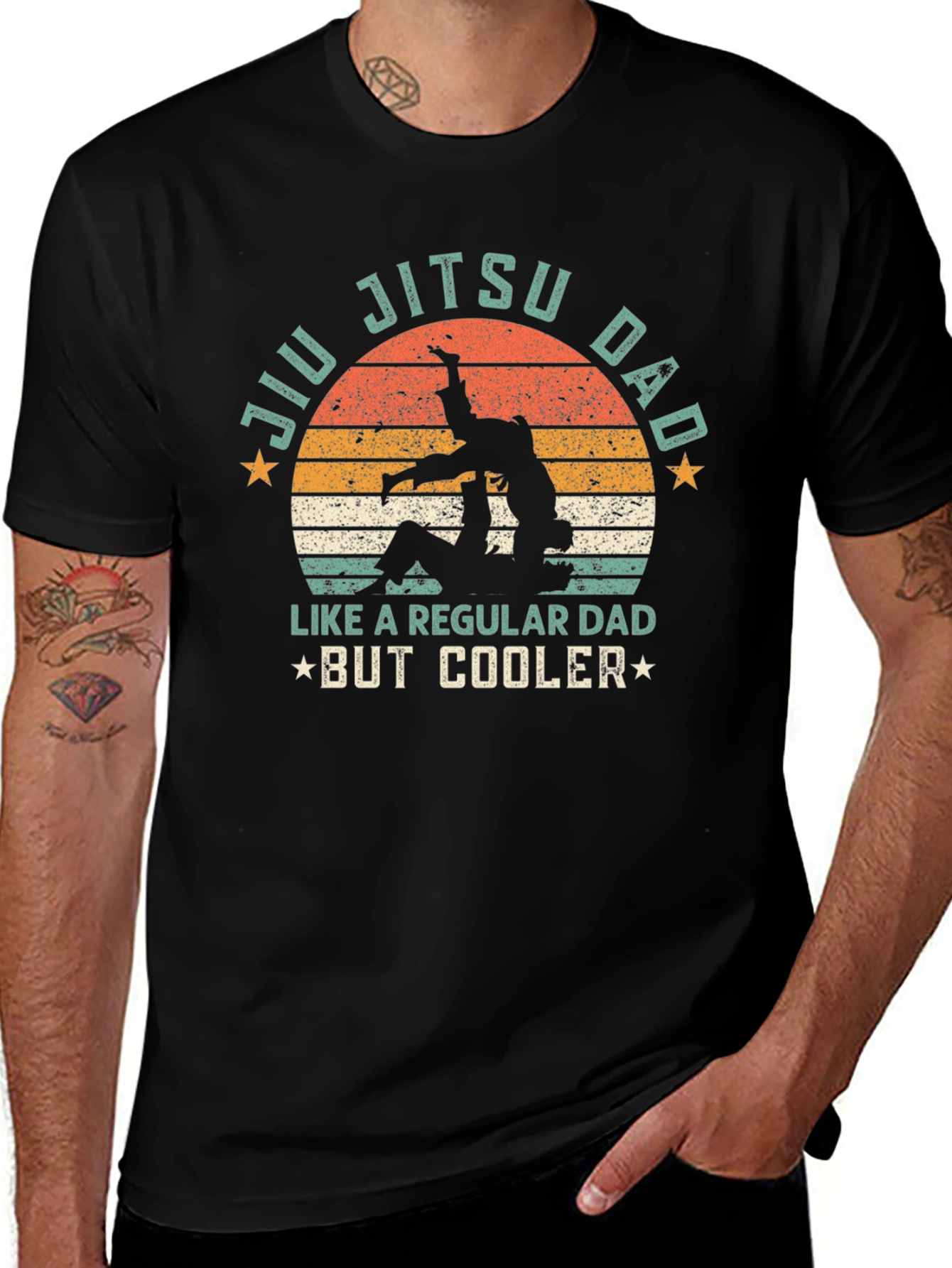 Jiu Jitsu Dad Graphic Tee - Cool Father's Day Gift