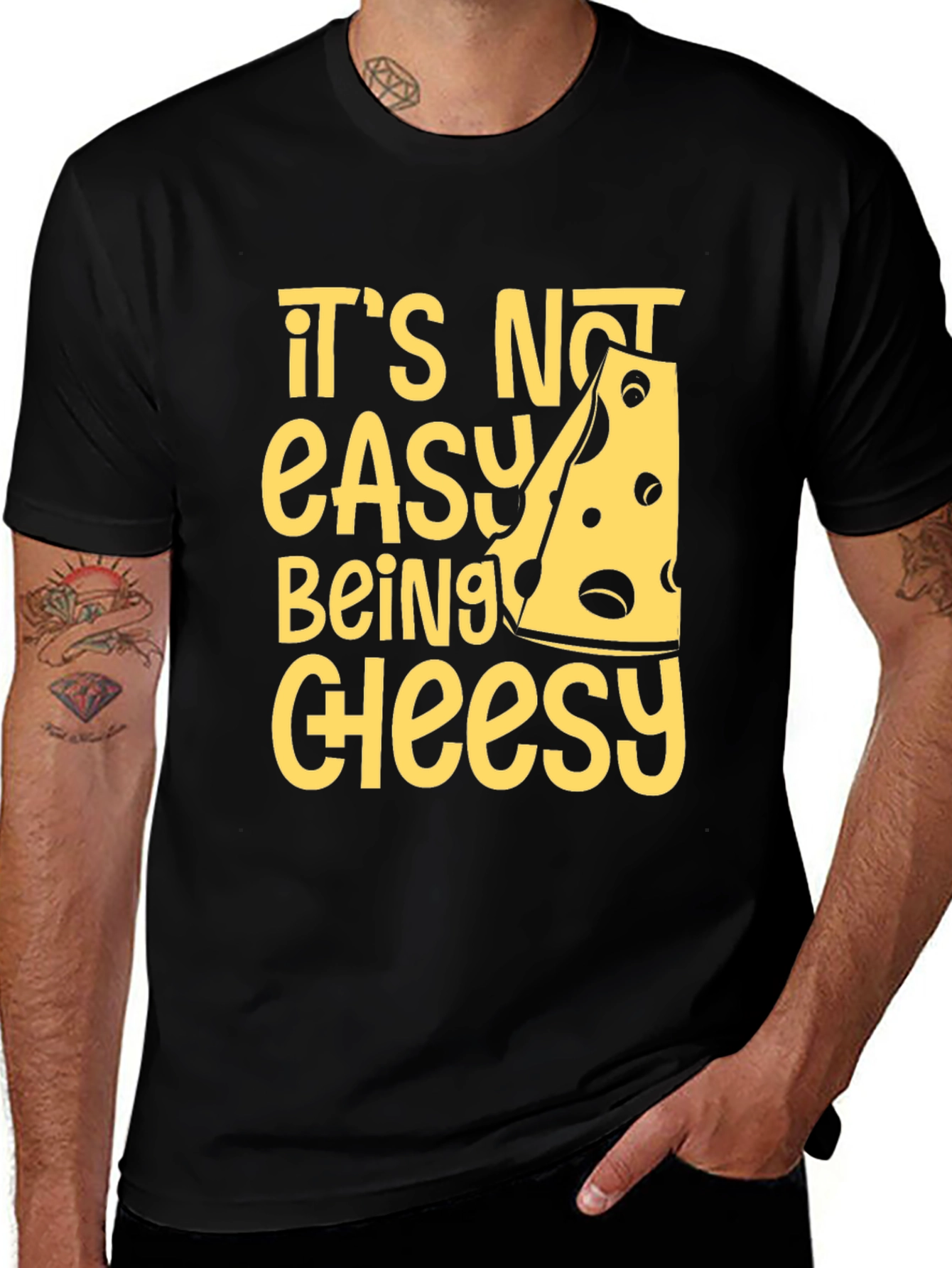 Variant 17 of Cheesy Humor T-Shirt - It's Not Easy Being Cheesy!