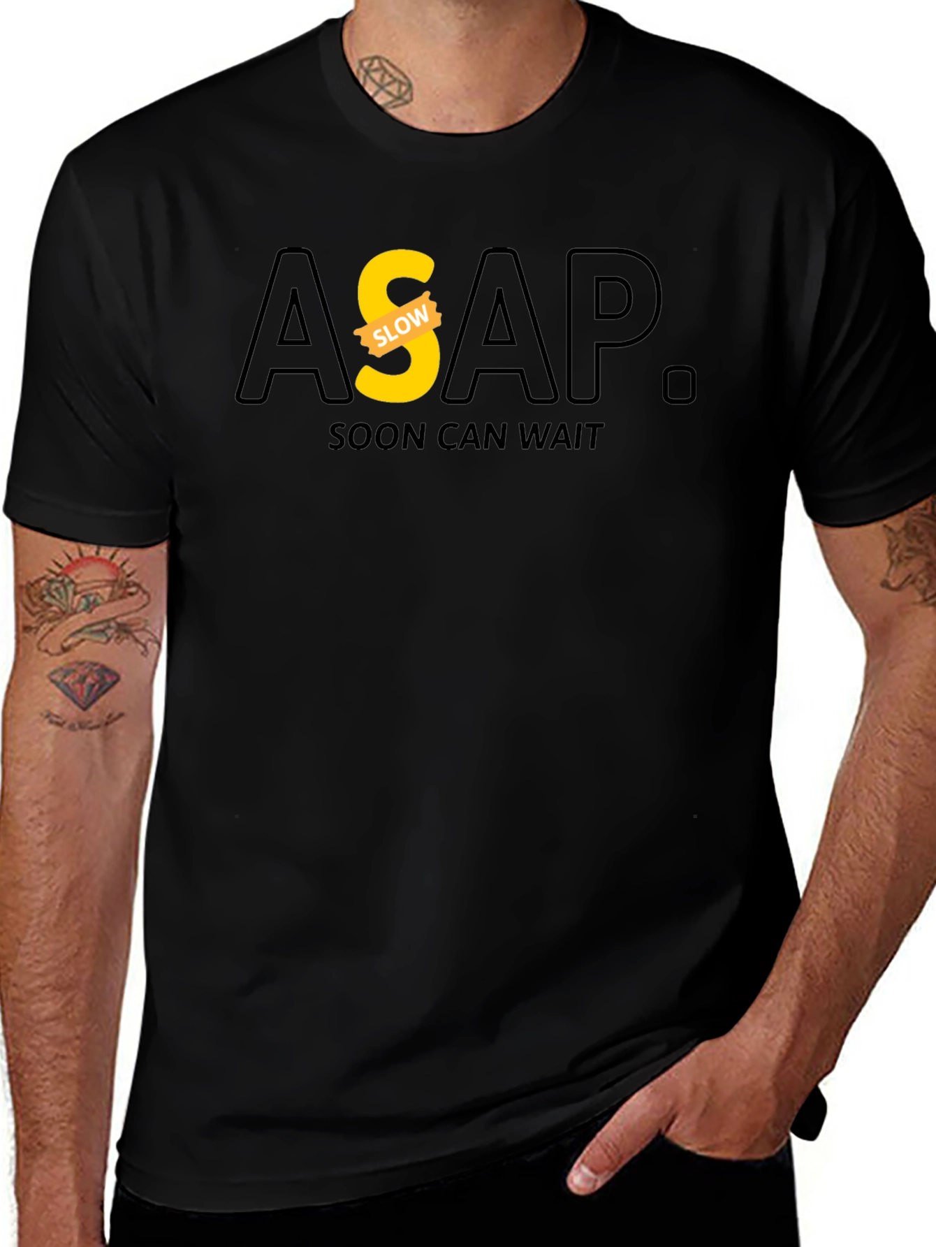Variant 9 of ASAP Soon Can Wait Graphic Black T-Shirt
