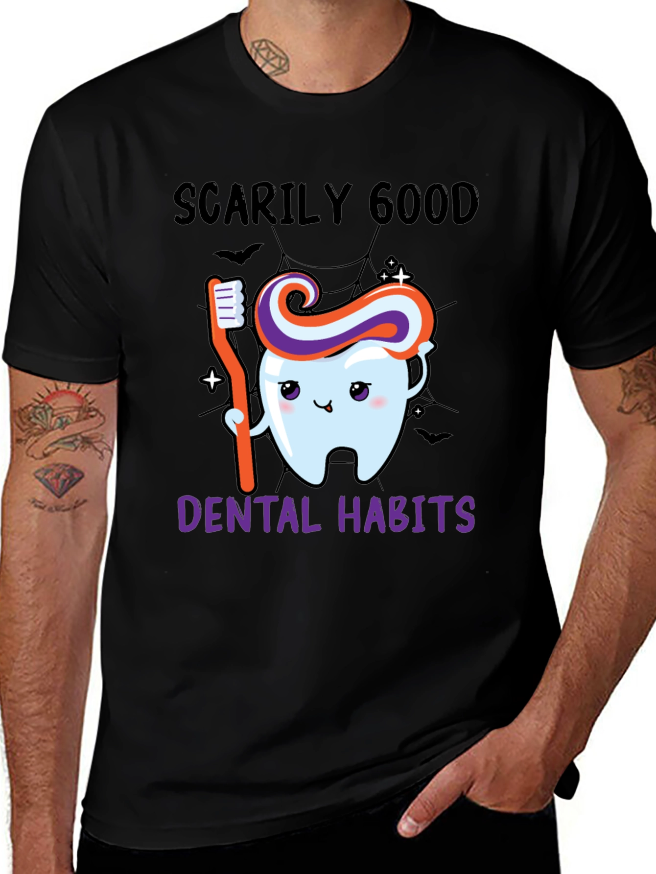 Variant 10 of Scarily Good Dental Habits T-Shirt