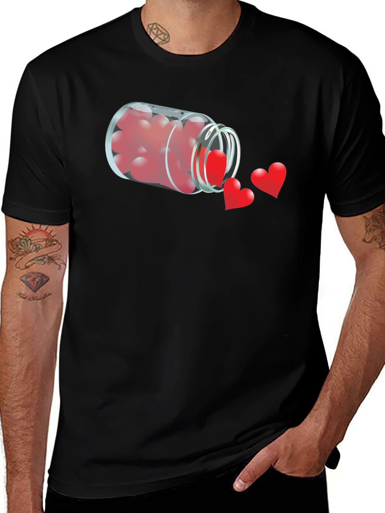 Variant 8 of Heart Pill Bottle Graphic T-Shirt - Love & Affection