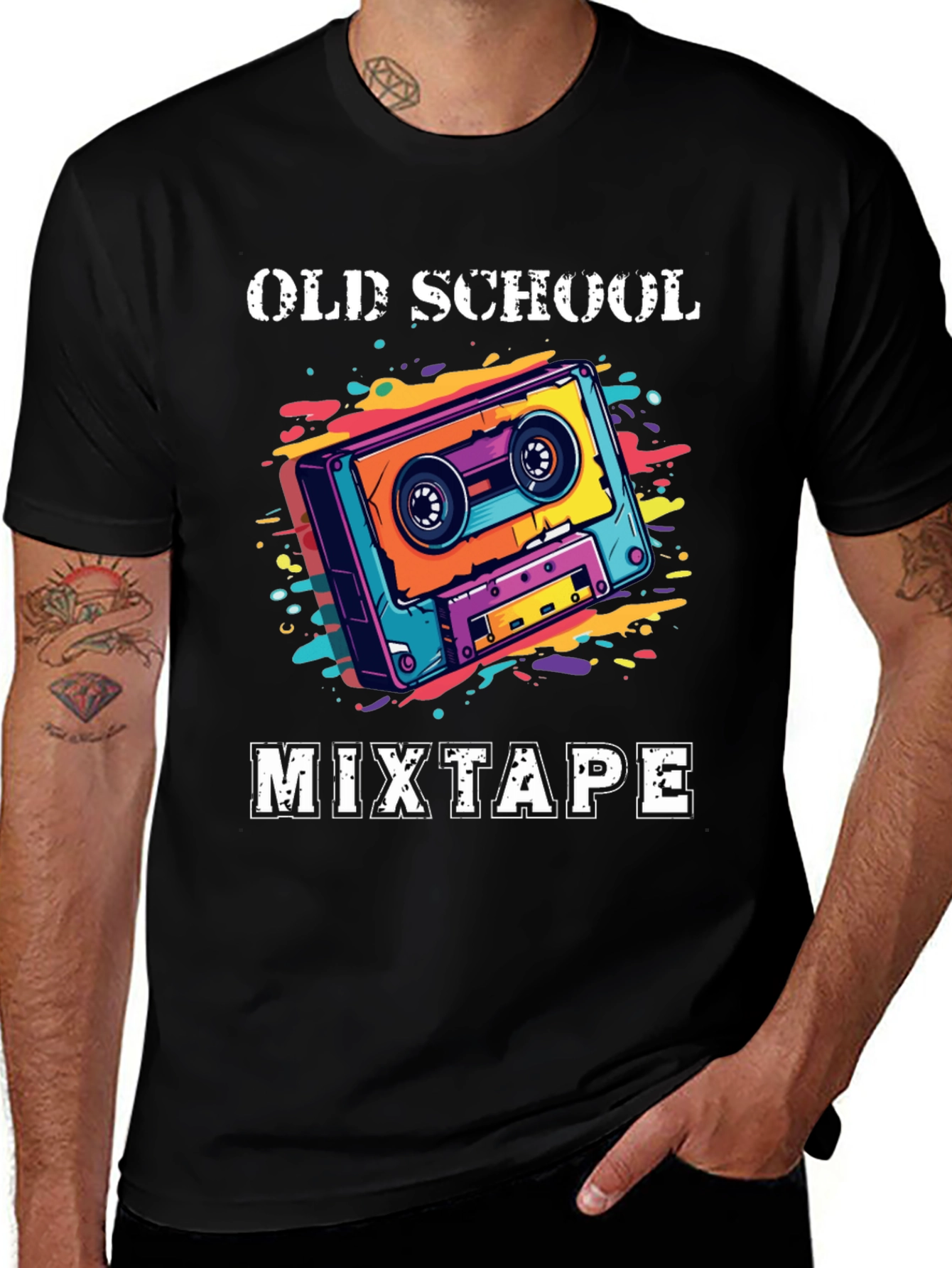 Variant 15 of Retro Old School Mixtape T-Shirt - Colorful 90s Throwback Tee
