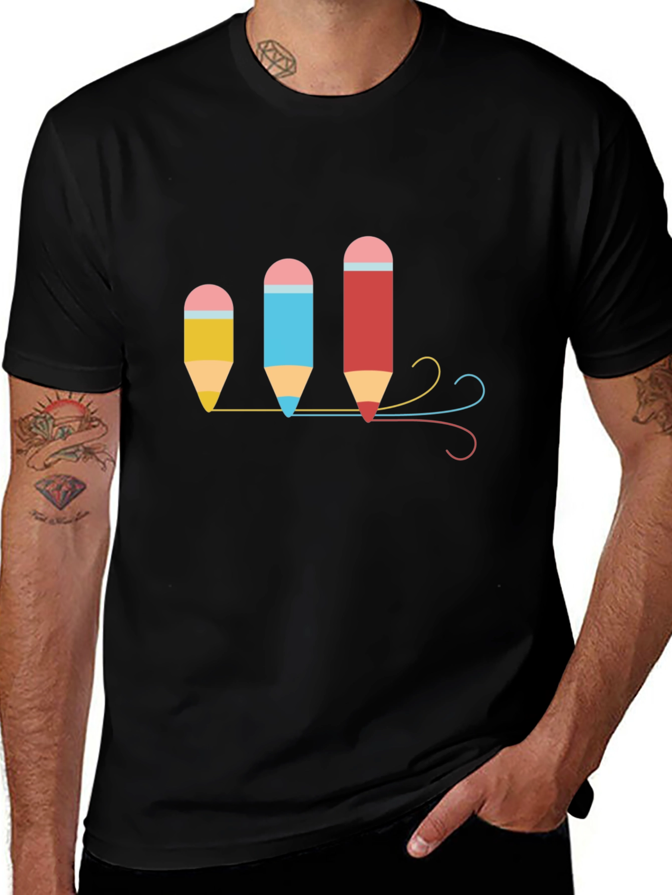 Variant 18 of Creative Pencil T-Shirt - Artistic Design