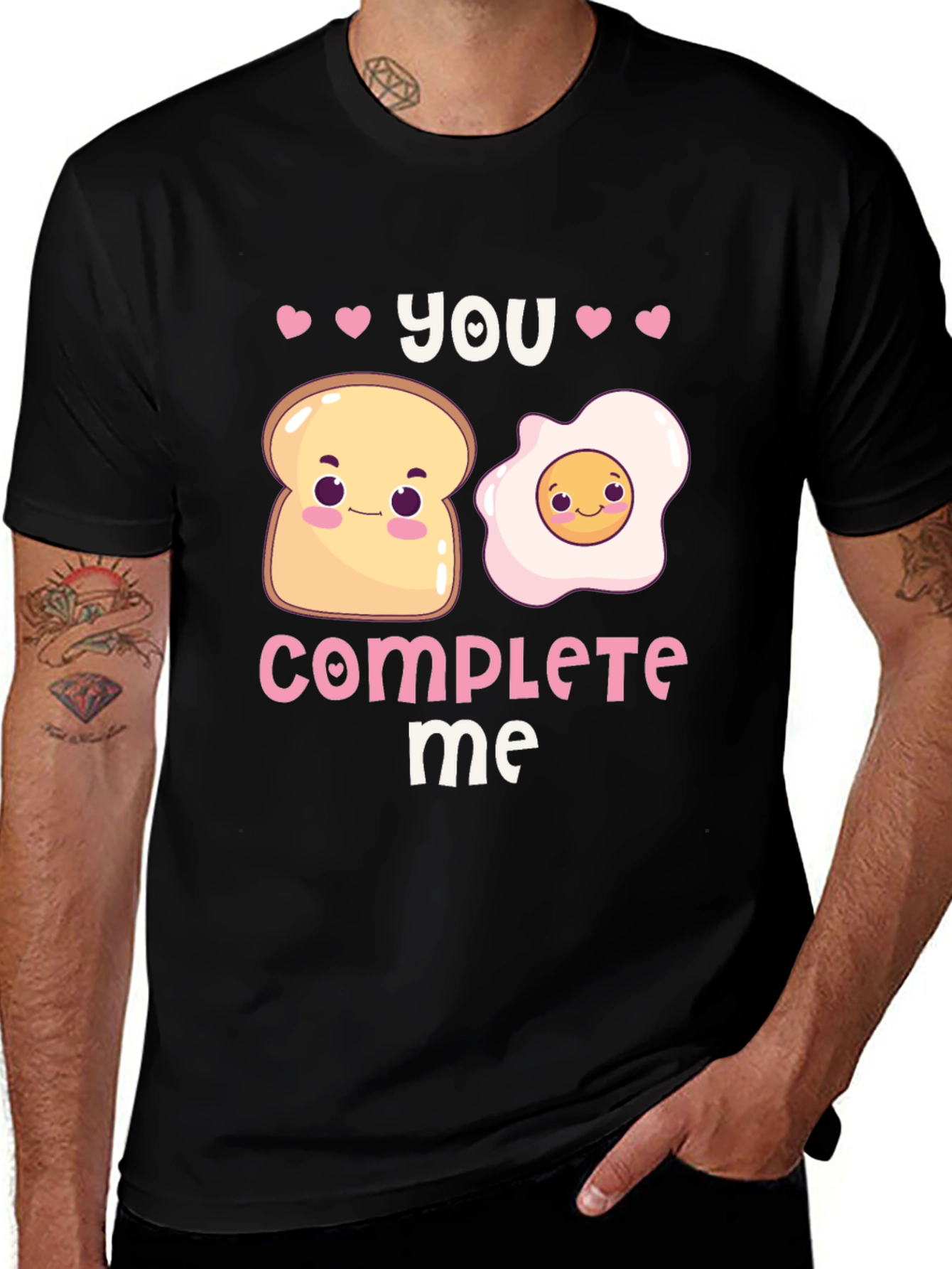 You Complete Me T-Shirt - Cute Egg and Toast Design