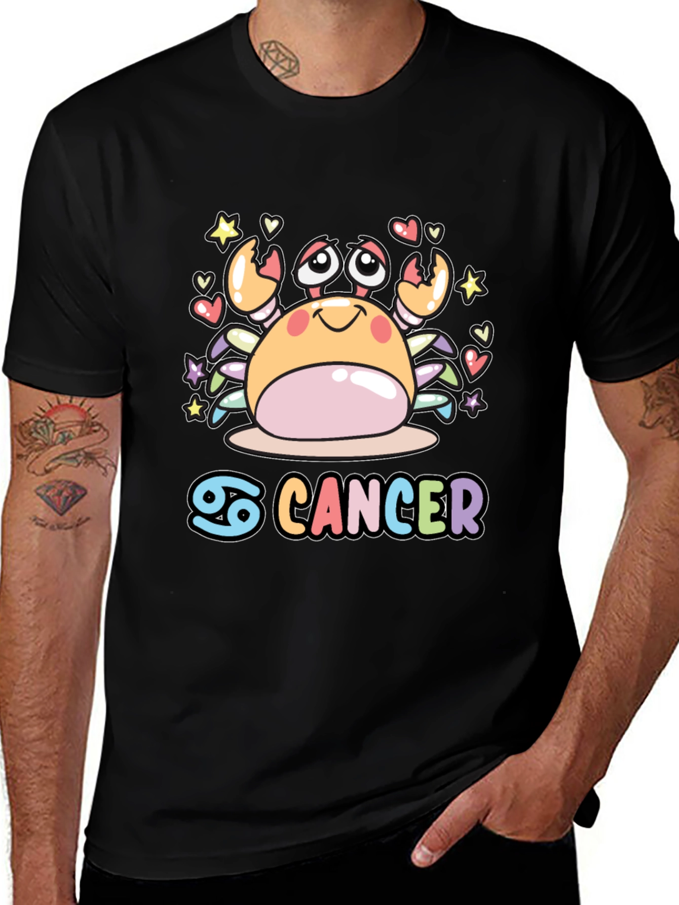 Variant 29 of Cancer Zodiac T-Shirt - Cute Crab Design