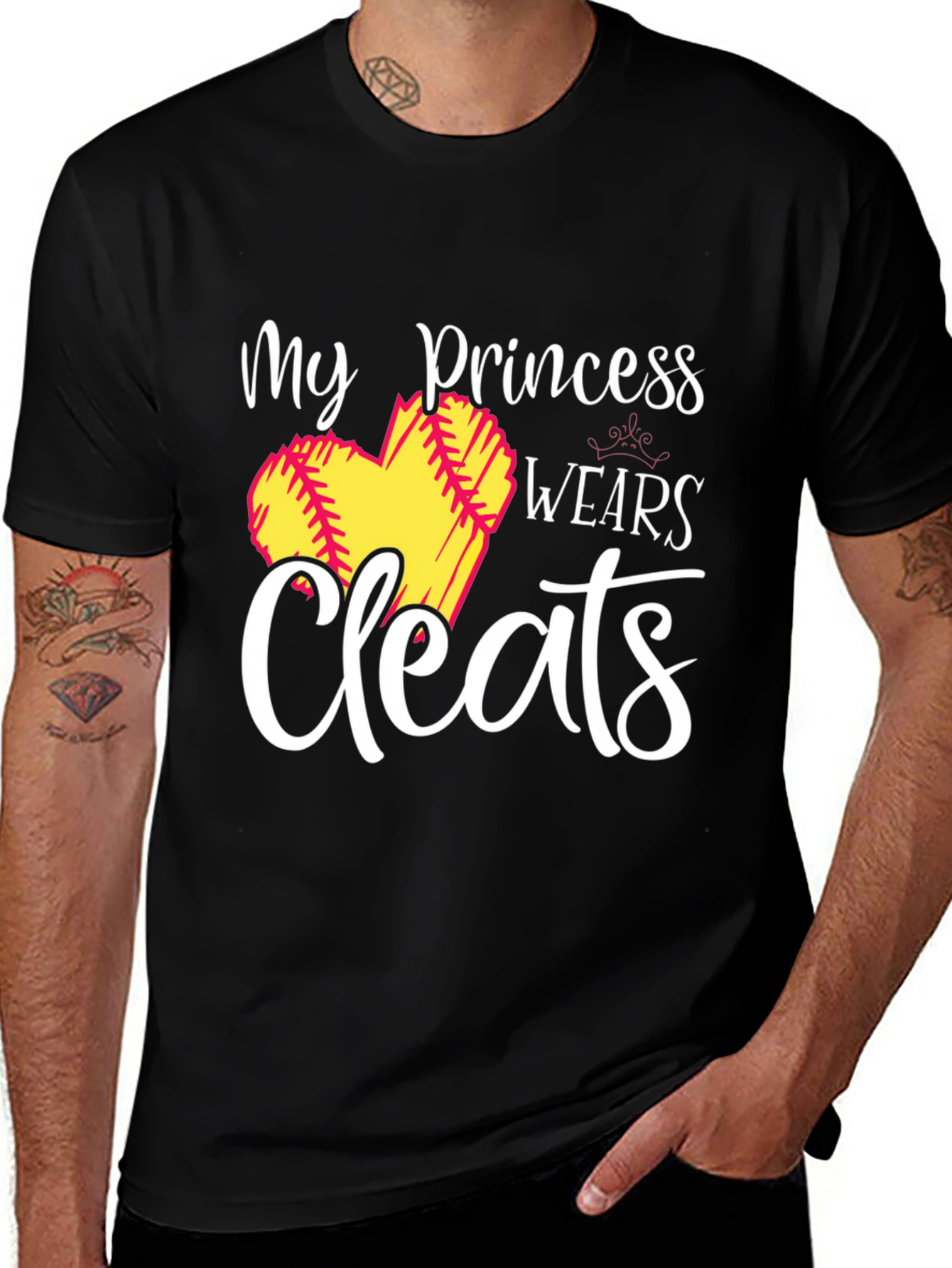 Variant 30 of My Princess Wears Cleats T-Shirt Softball Dad