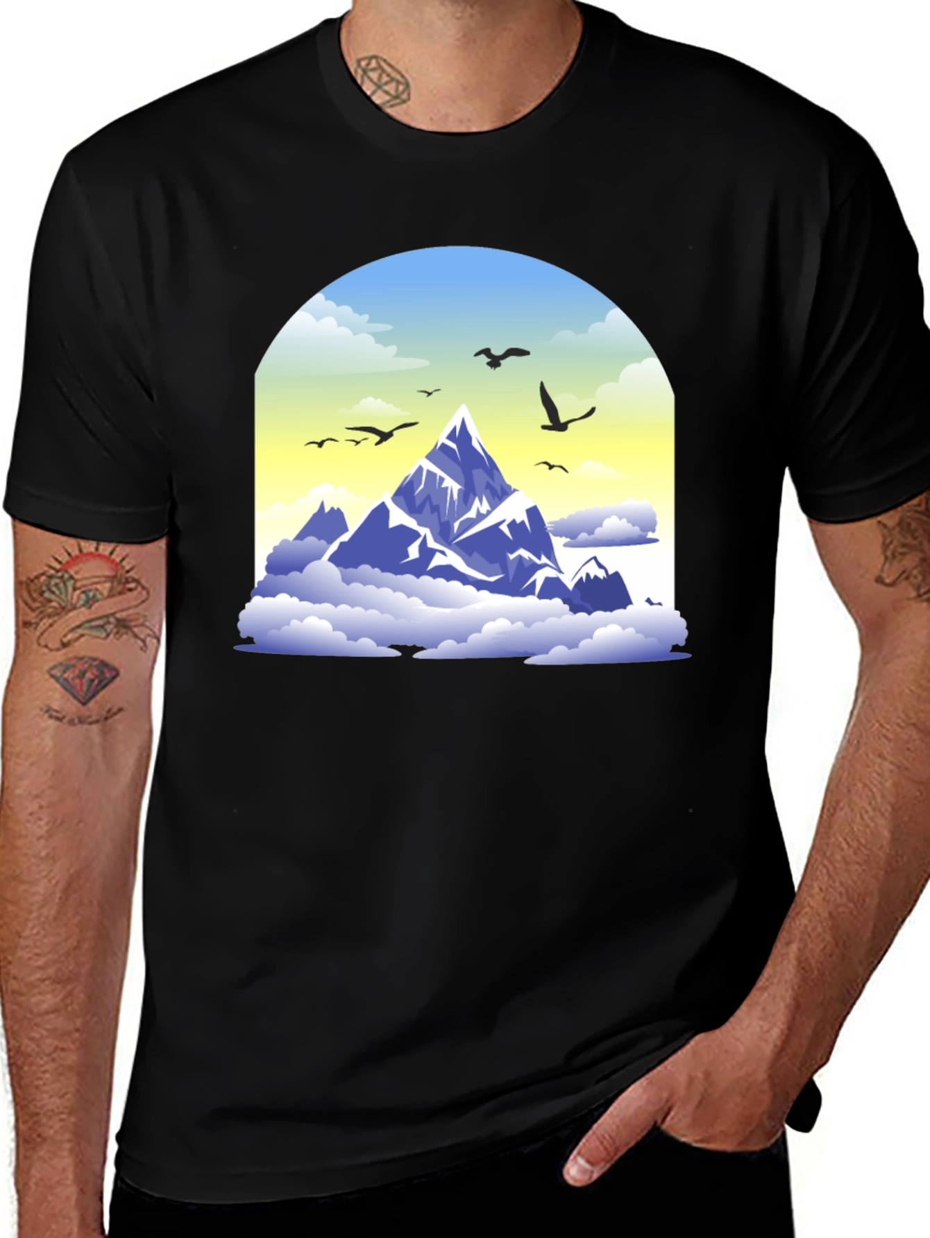 Variant 6 of Mountain Peak Graphic Tee - Adventure Awaits!