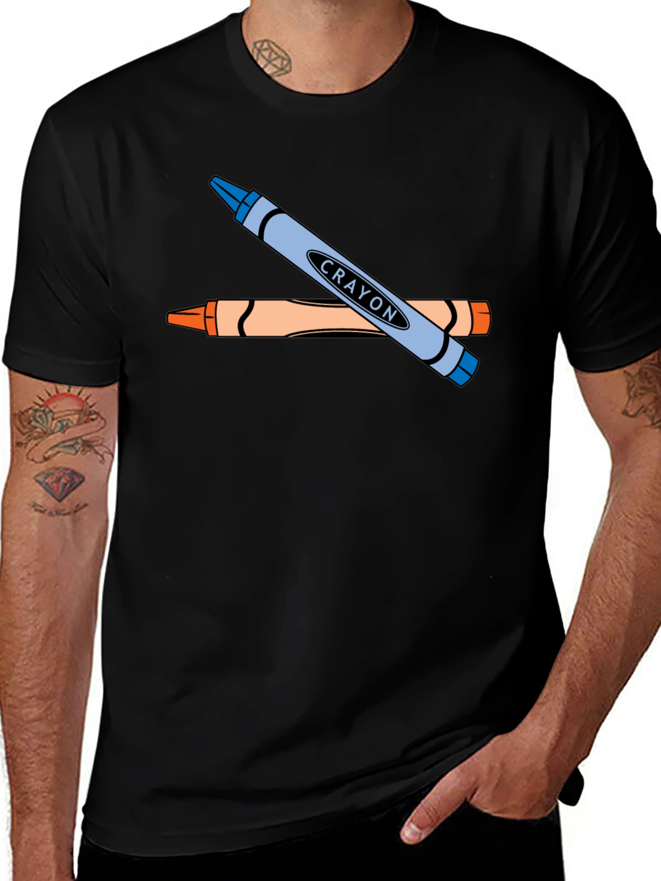 Variant 2 of Crayon Graphic T-Shirt - Art Lover's Tee