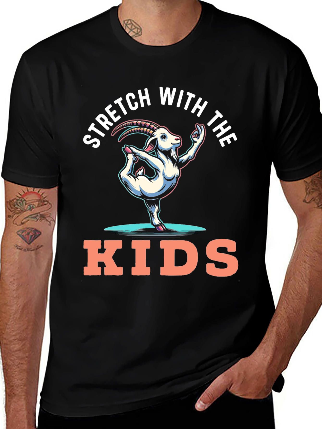Variant 13 of Stretch with the Kids Goat T-Shirt