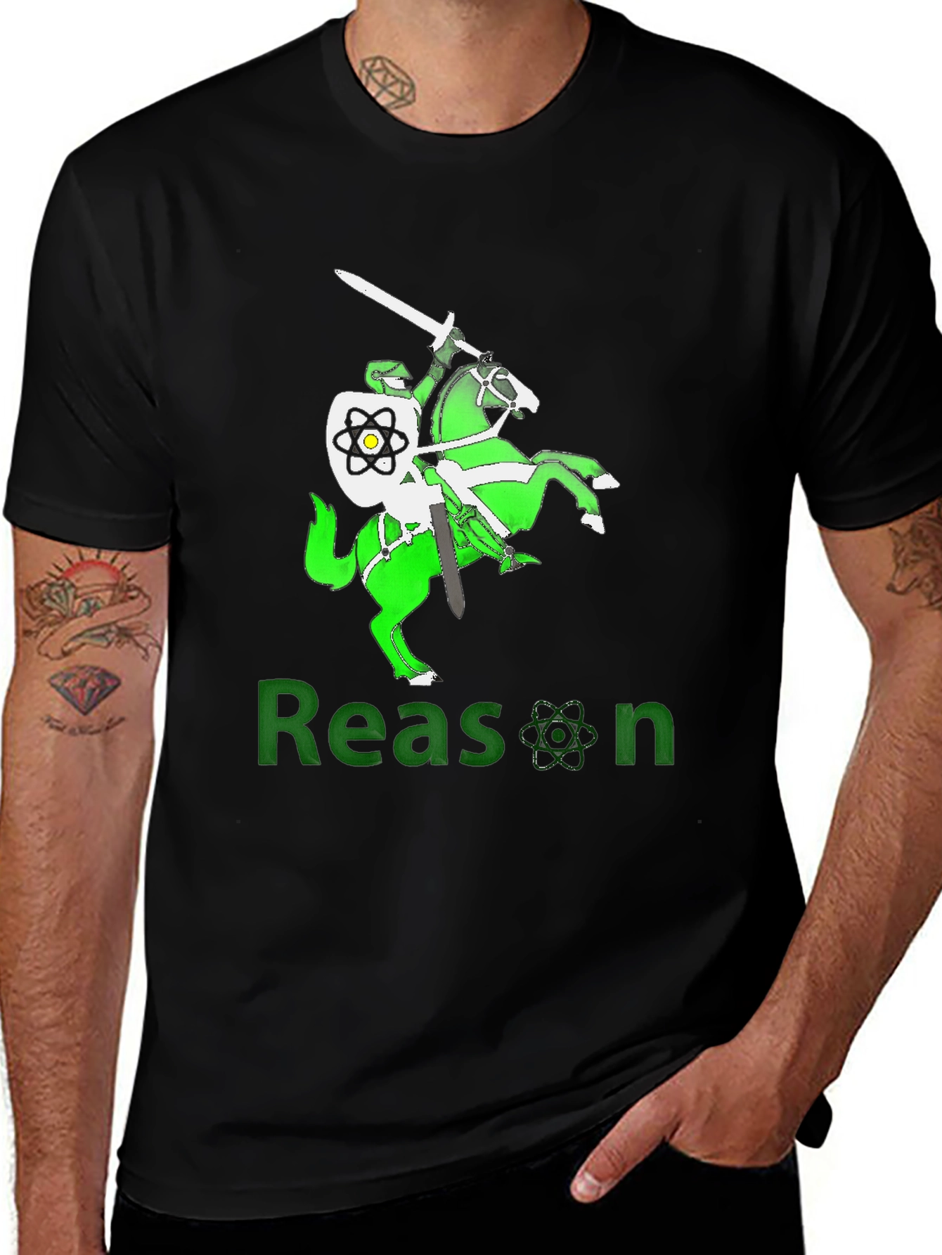 Reason Knight T-Shirt - Black Graphic Tee