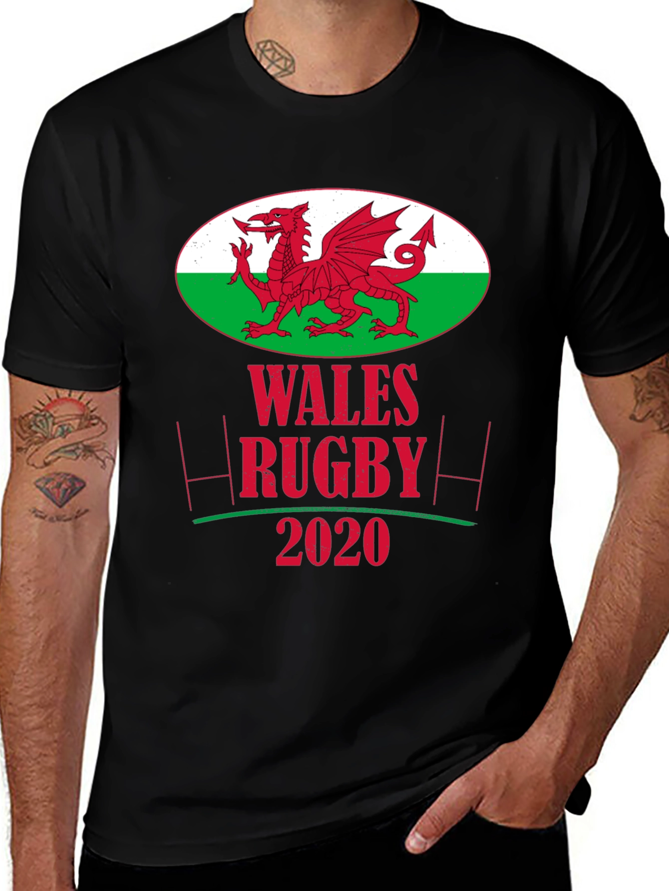 Wales Rugby 2020 T-Shirt Welsh Dragon