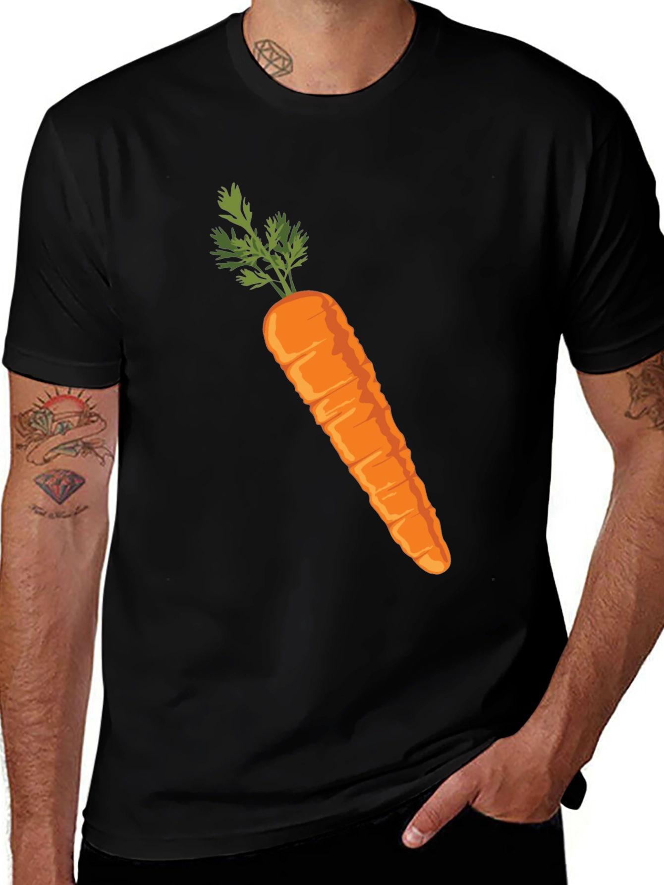 Funny Carrot Graphic Tee - Vegan & Vegetable Lover's Shirt