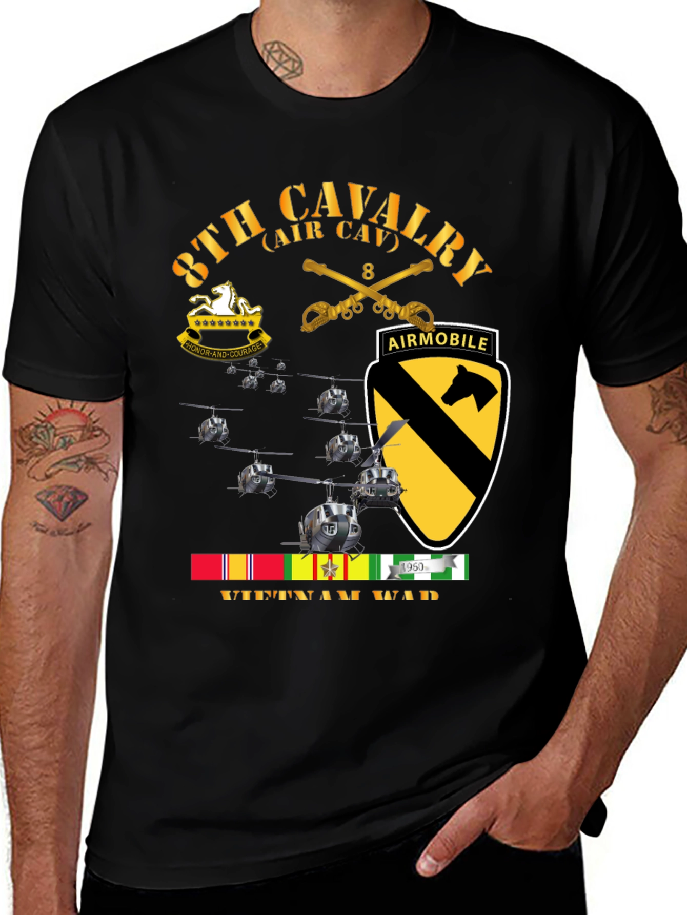 8th Cavalry Vietnam War T-Shirt