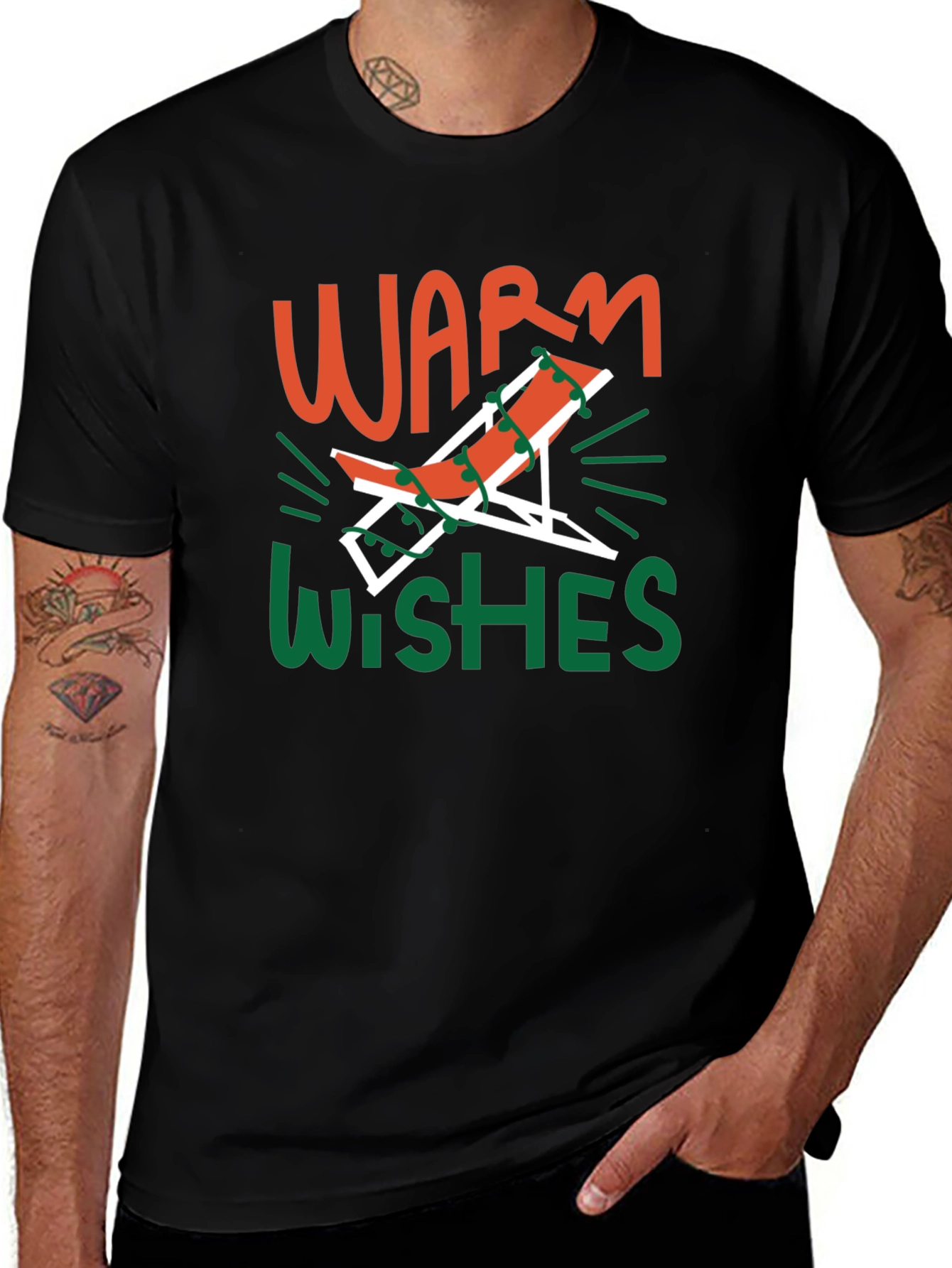 Variant 4 of Warm Wishes Holiday Beach Chair Graphic T-Shirt