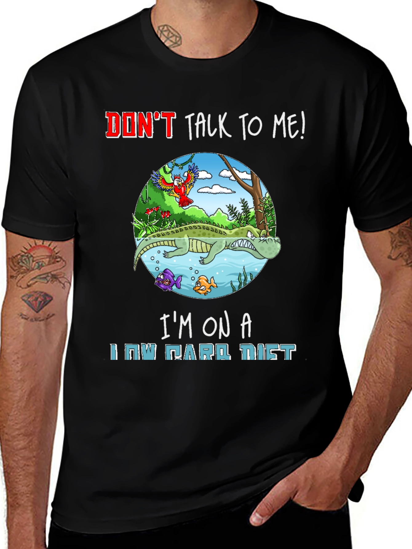 Variant 6 of Funny Alligator Low Carb Diet T-Shirt