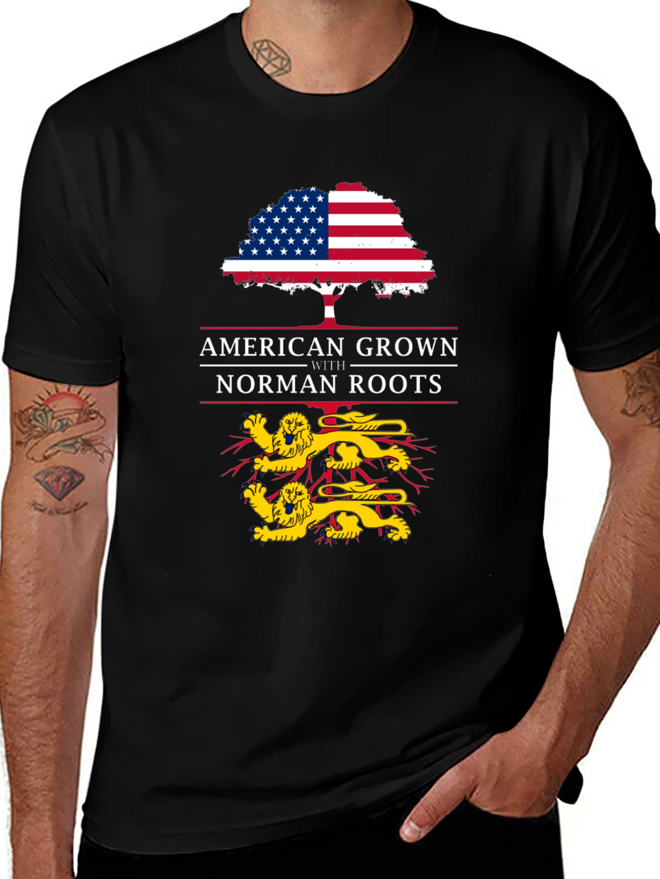 Variant 3 of American Grown with Norman Roots T-Shirt