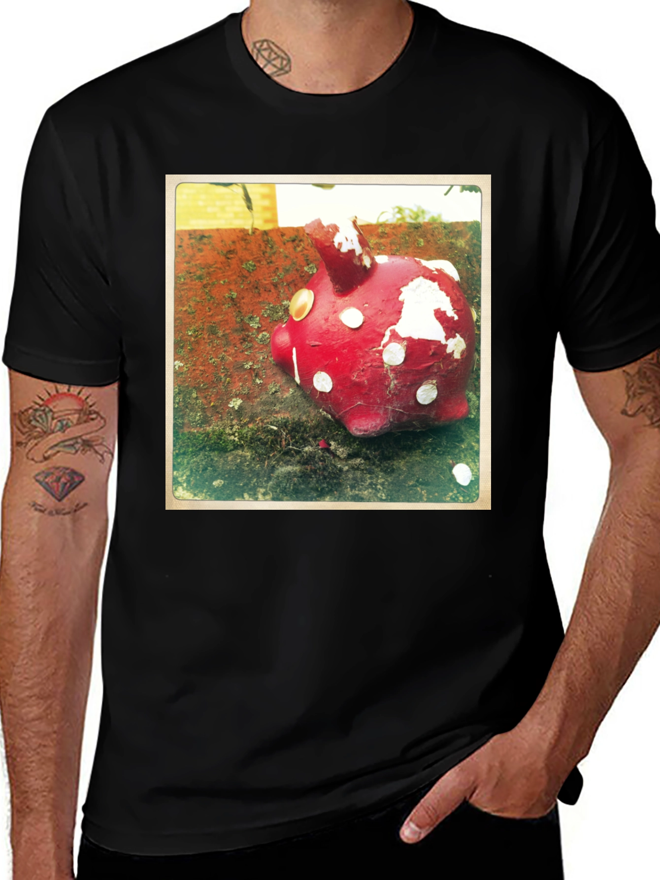 Variant 20 of Unique Red Piggy Bank T-Shirt