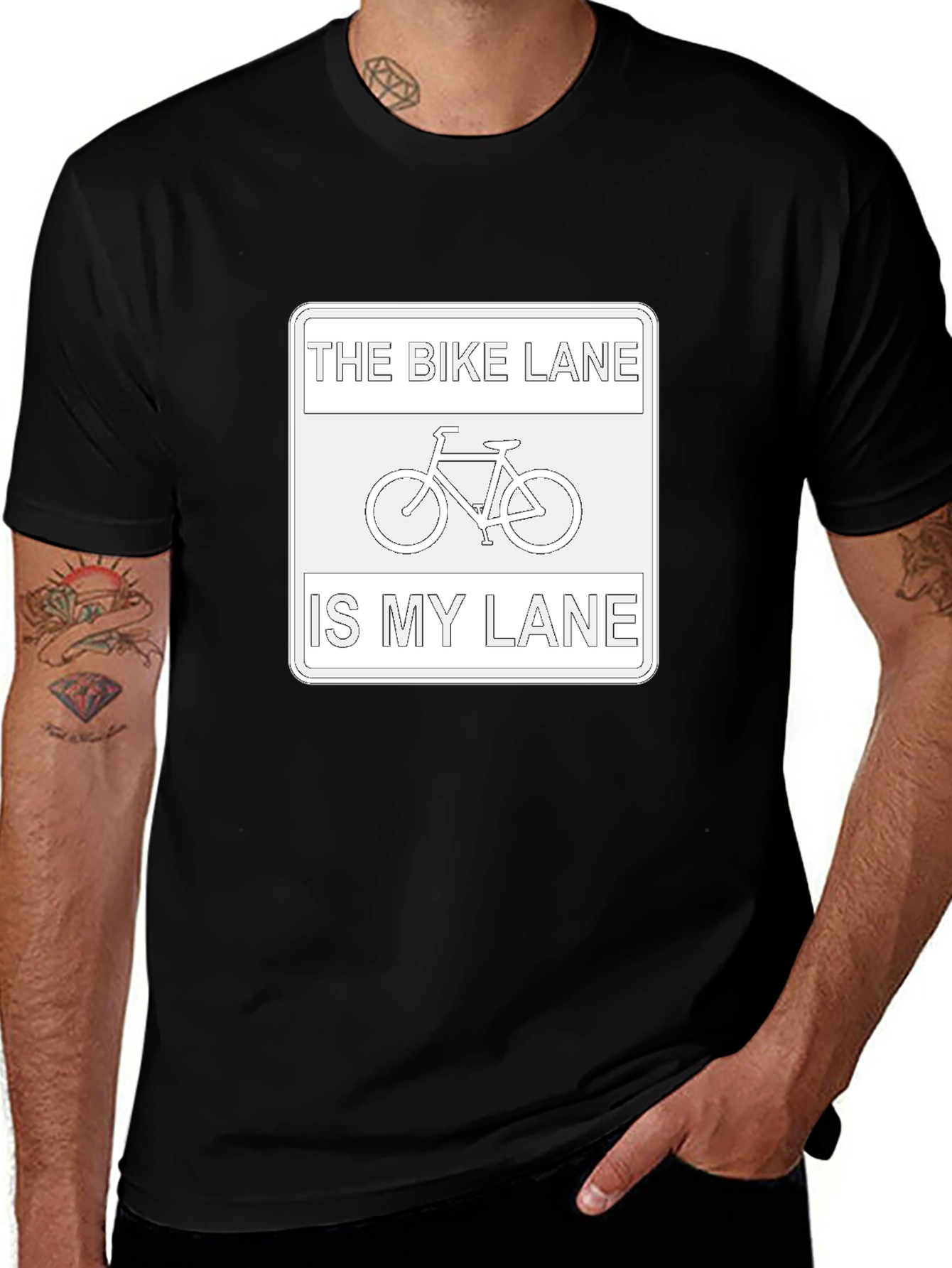 Variant 15 of Bike Lane T-Shirt: Cyclist's Statement Tee