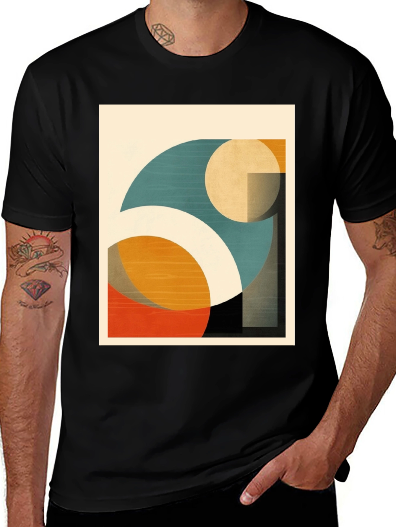 Variant 21 of Geometric Art T-Shirt: Modern Abstract Design