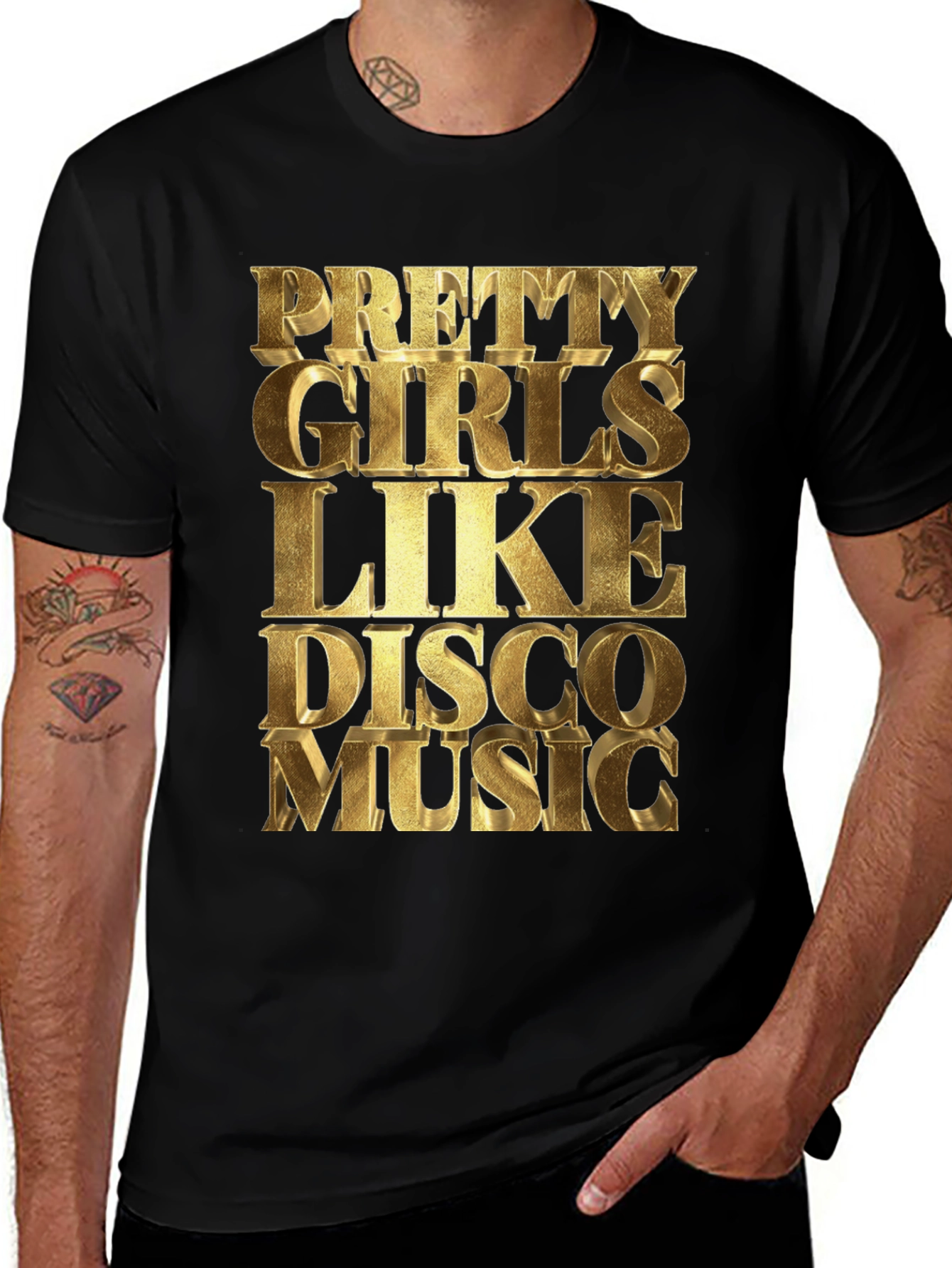 Variant 21 of Pretty Girls Like Disco Music Graphic Tee