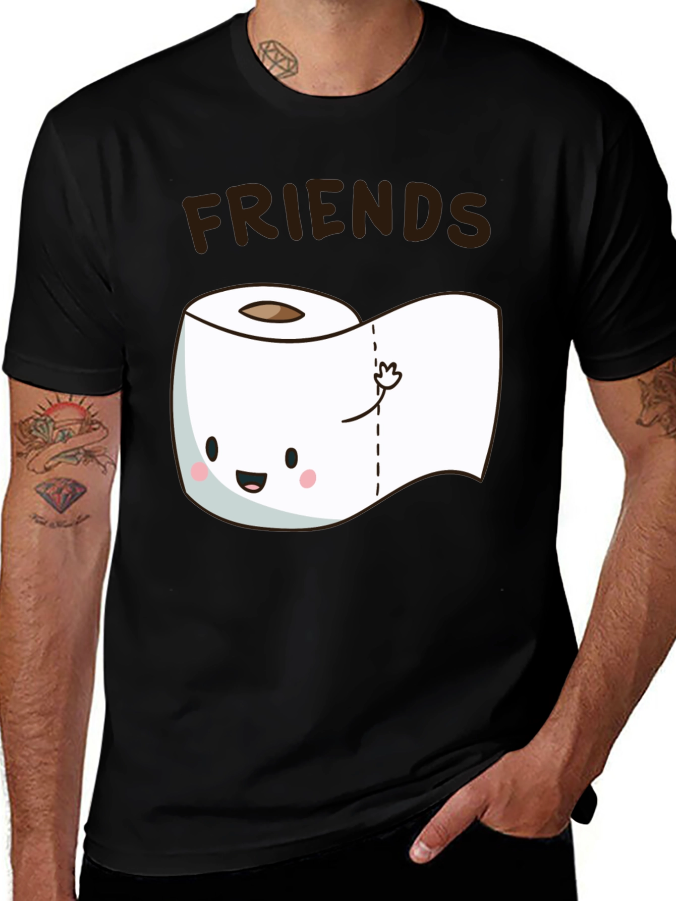 Variant 22 of Funny Friends Toilet Paper Graphic Tee