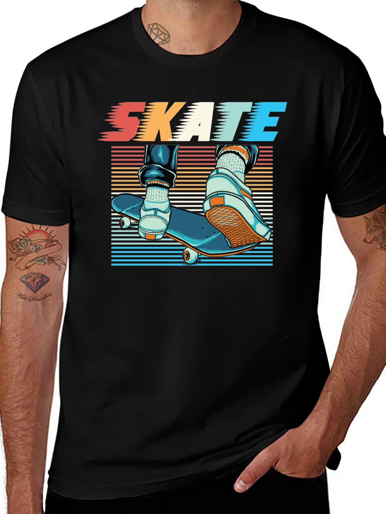 Variant 16 of Skateboarding Graphic Tee - Cool Skater Style