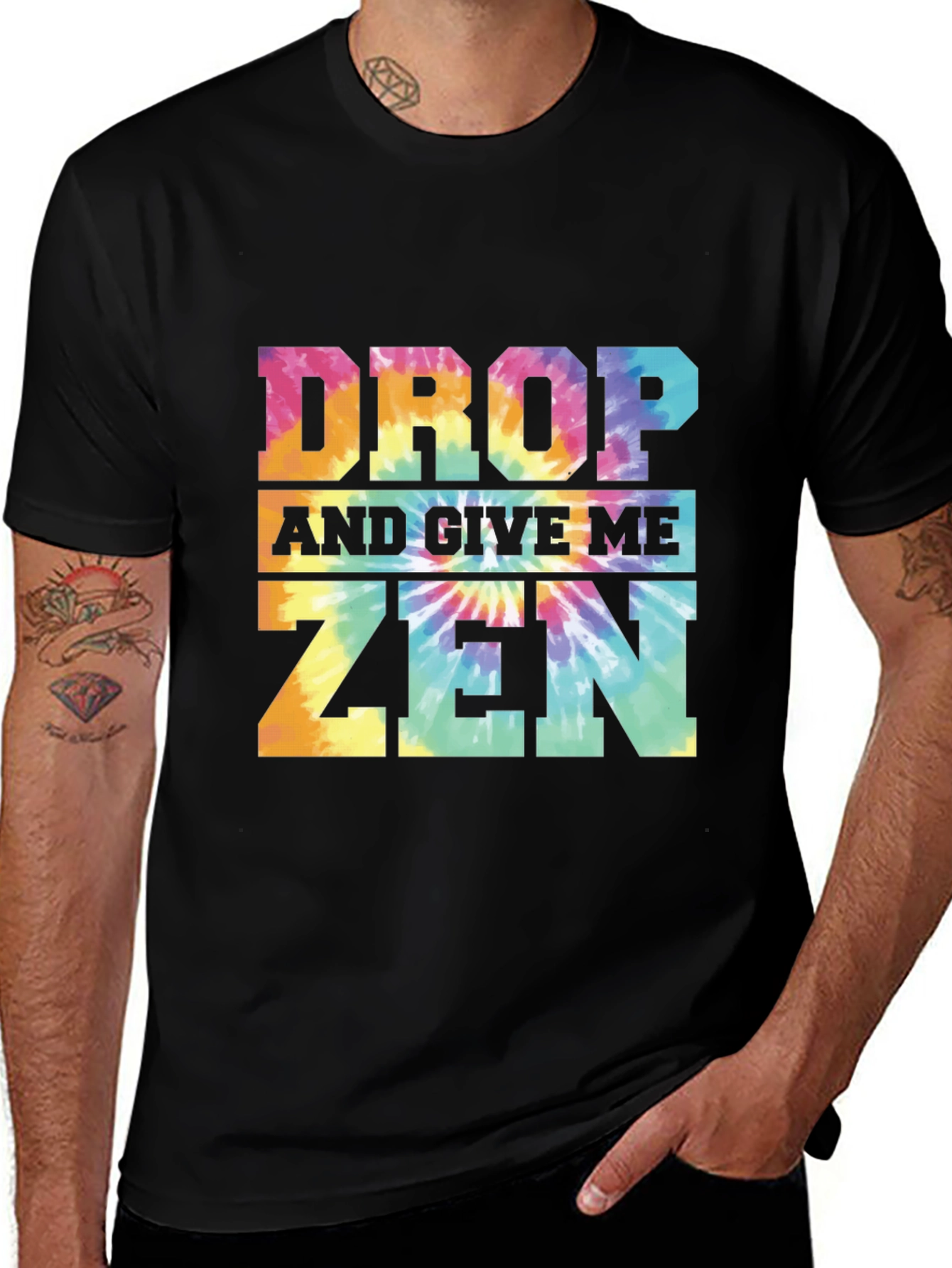 Variant 28 of Drop and Give Me Zen Tie Dye Graphic Tee