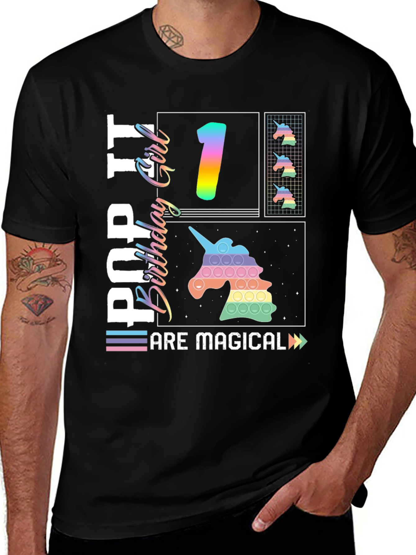 Pop It Birthday Girl First Birthday T-Shirt