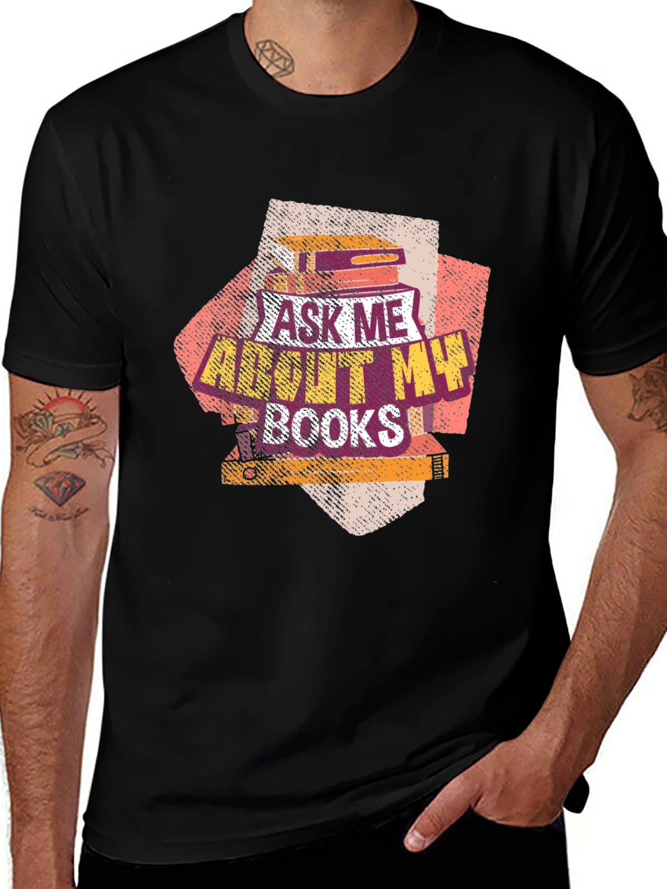Variant 5 of Ask Me About My Books T-Shirt, Book Lover Tee