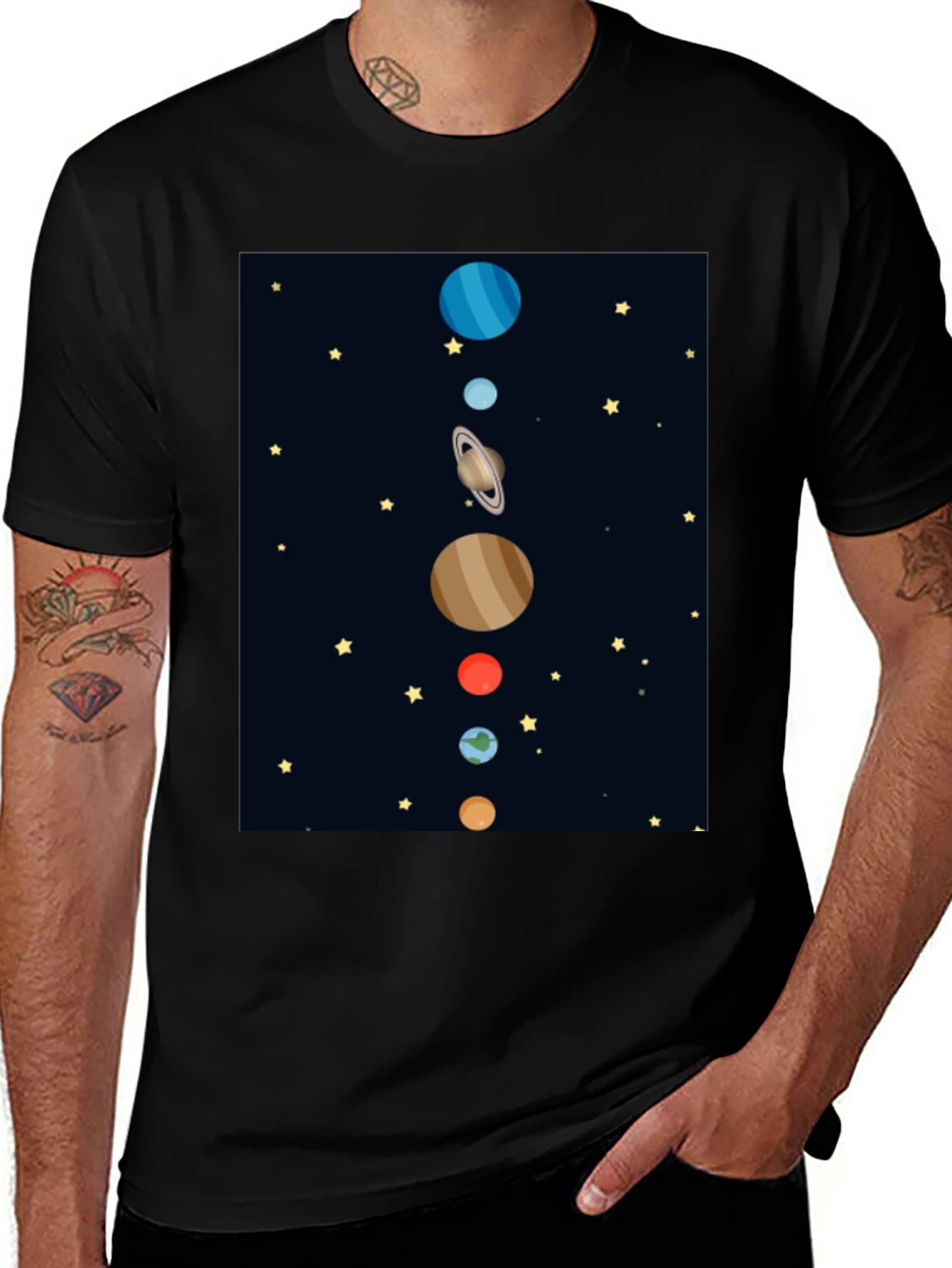 Solar System Graphic Tee - Black