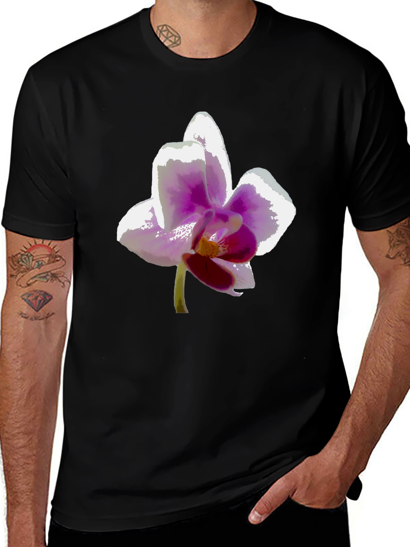 Variant 17 of Black Orchid Graphic Tee - Stylish Casual Wear