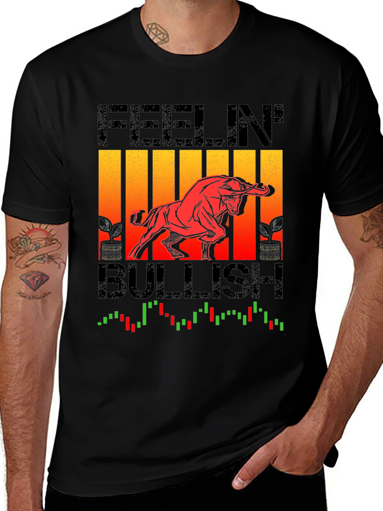 Feelin' Bullish T-Shirt - Stock Market Investor Tee