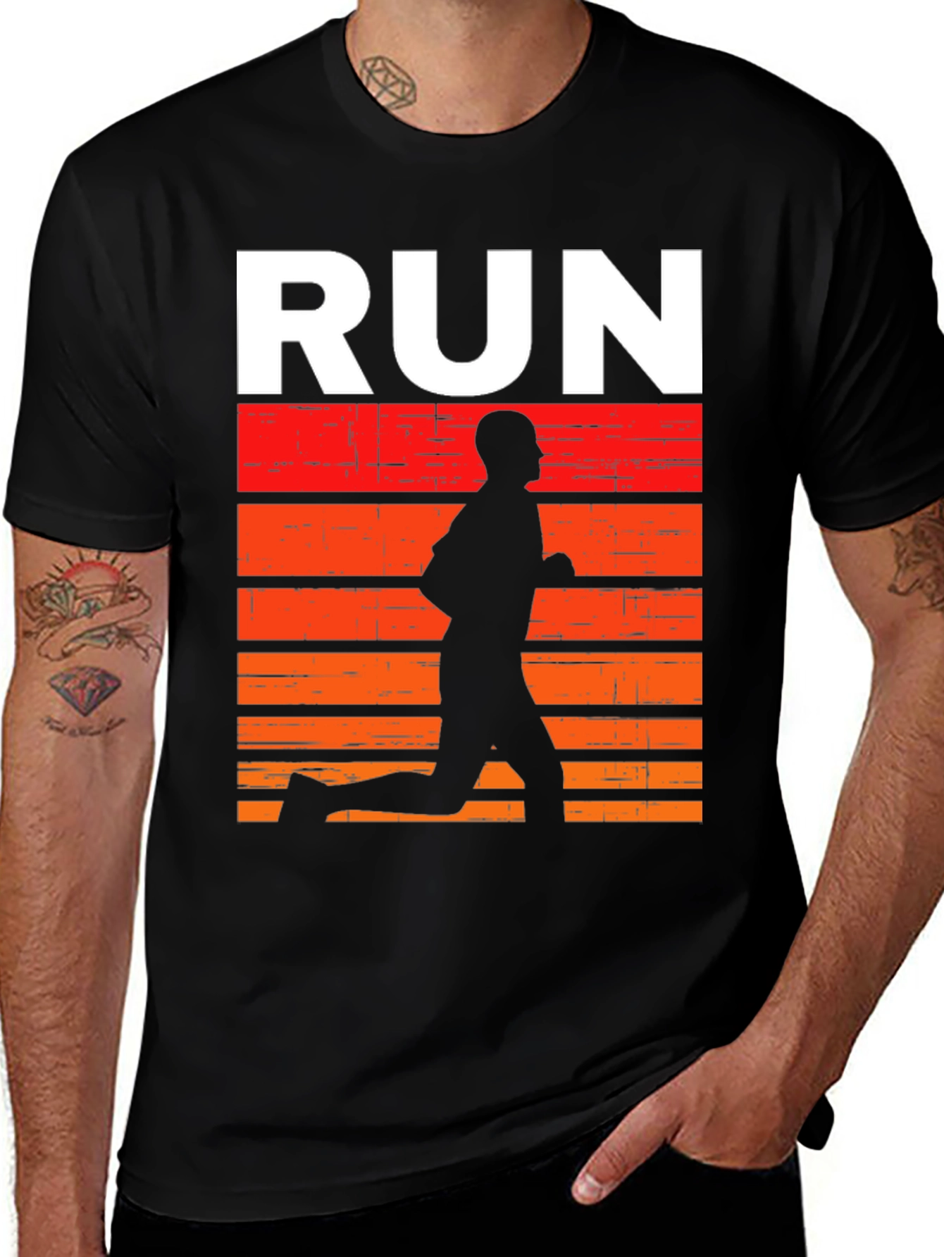 Variant 5 of Retro Run T-Shirt - Runner Silhouette