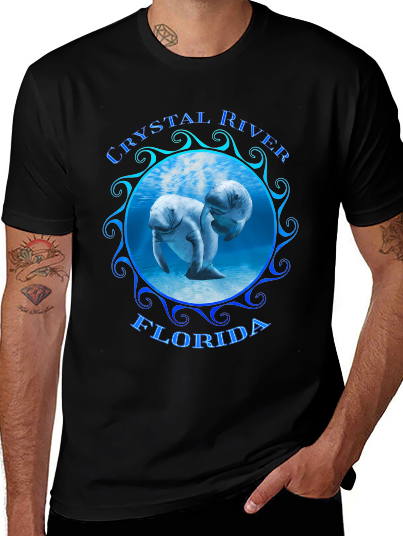 Variant 27 of Crystal River Florida Manatee Graphic Tee