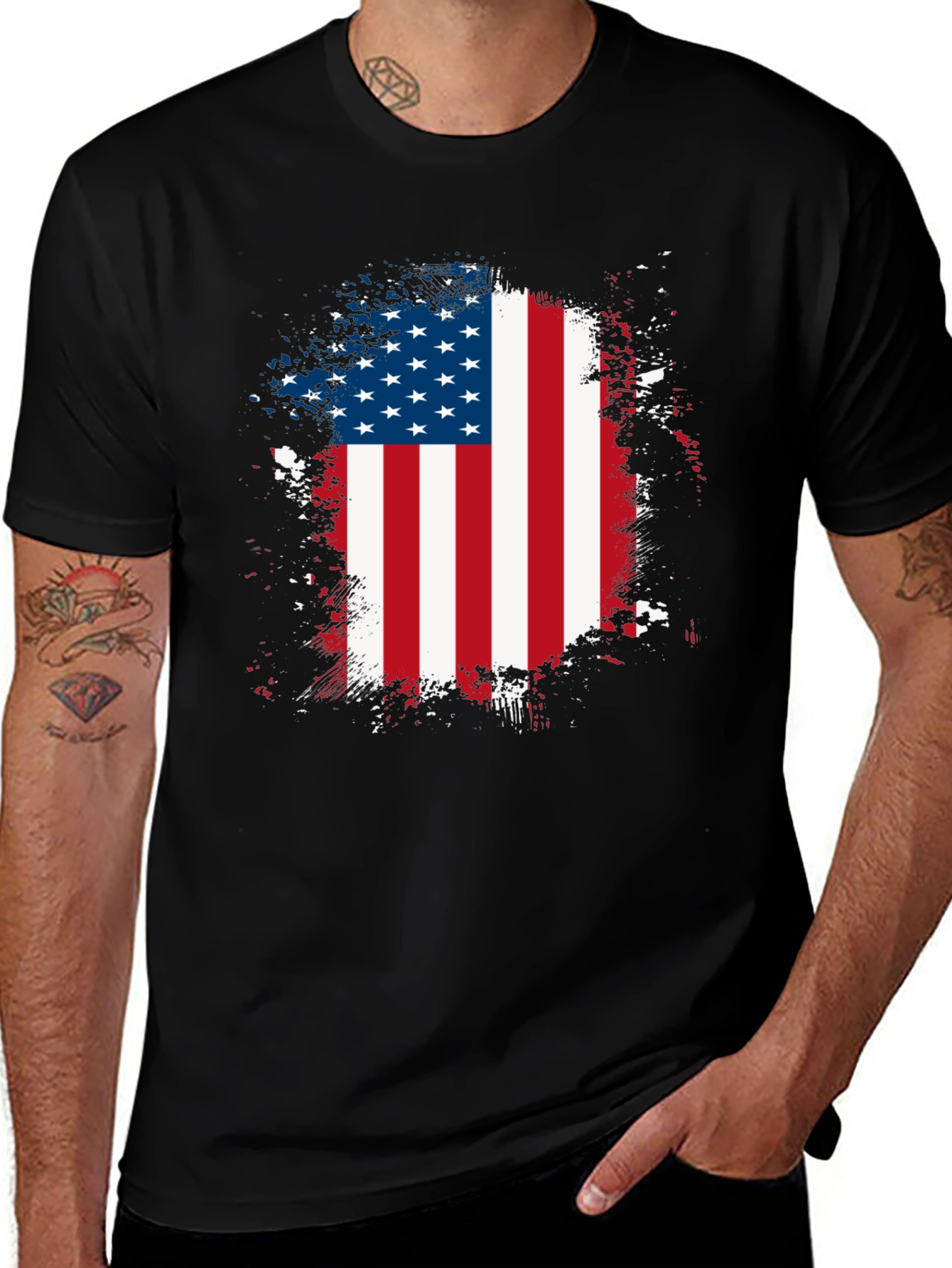 Variant 20 of American Flag Graphic T-Shirt - Patriotic USA Pride