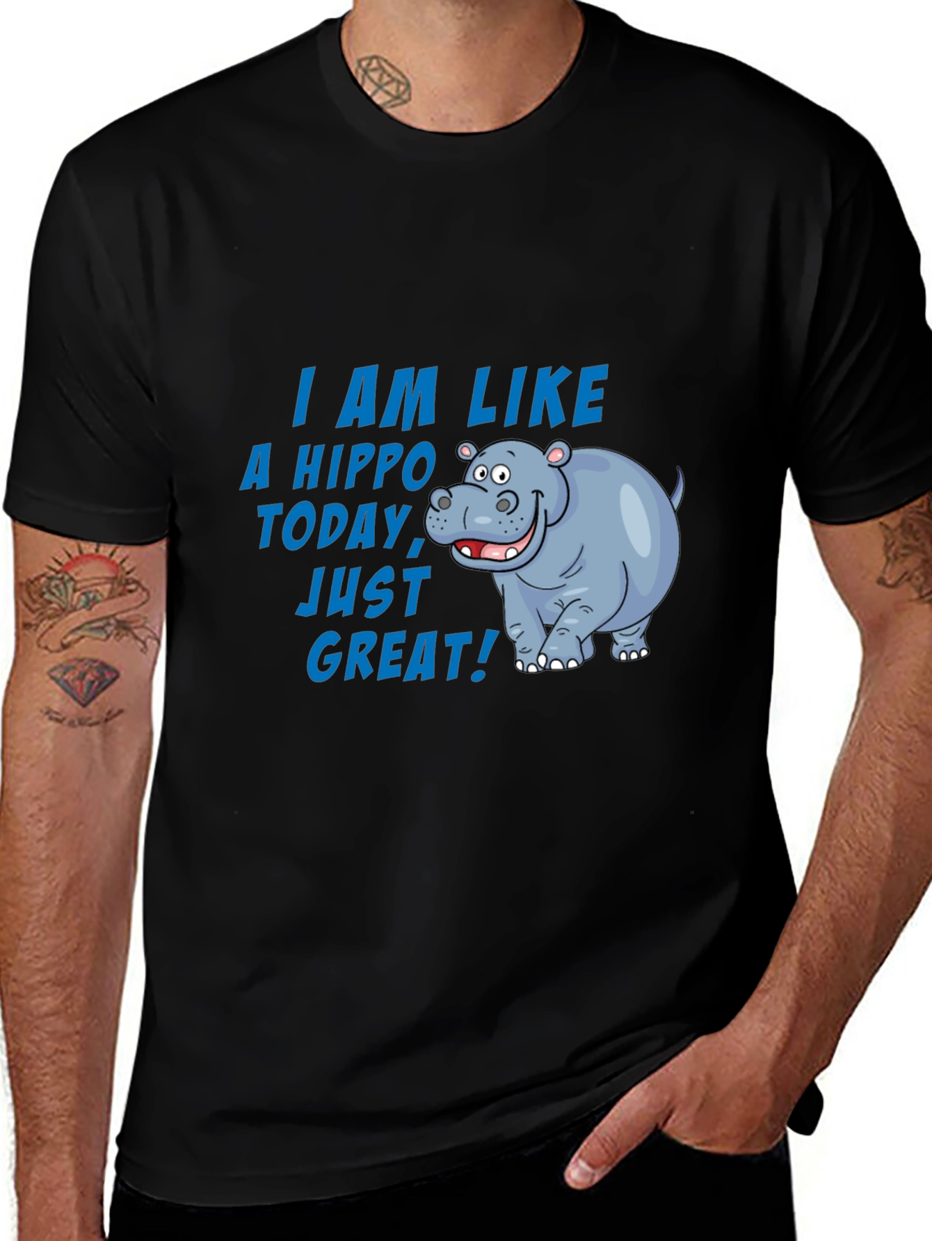 Variant 6 of Hippo Today T-Shirt - Great Mood Graphic Tee