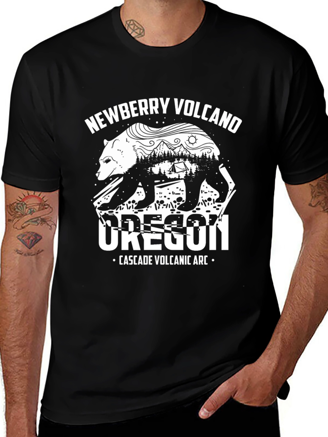 Variant 3 of Newberry Volcano Oregon Graphic T-Shirt