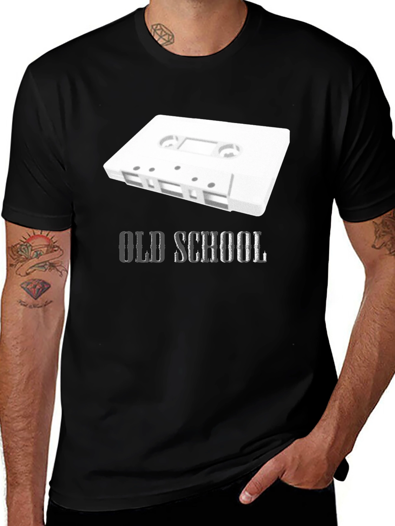 Old School Cassette Tape Graphic Tee - Retro Style