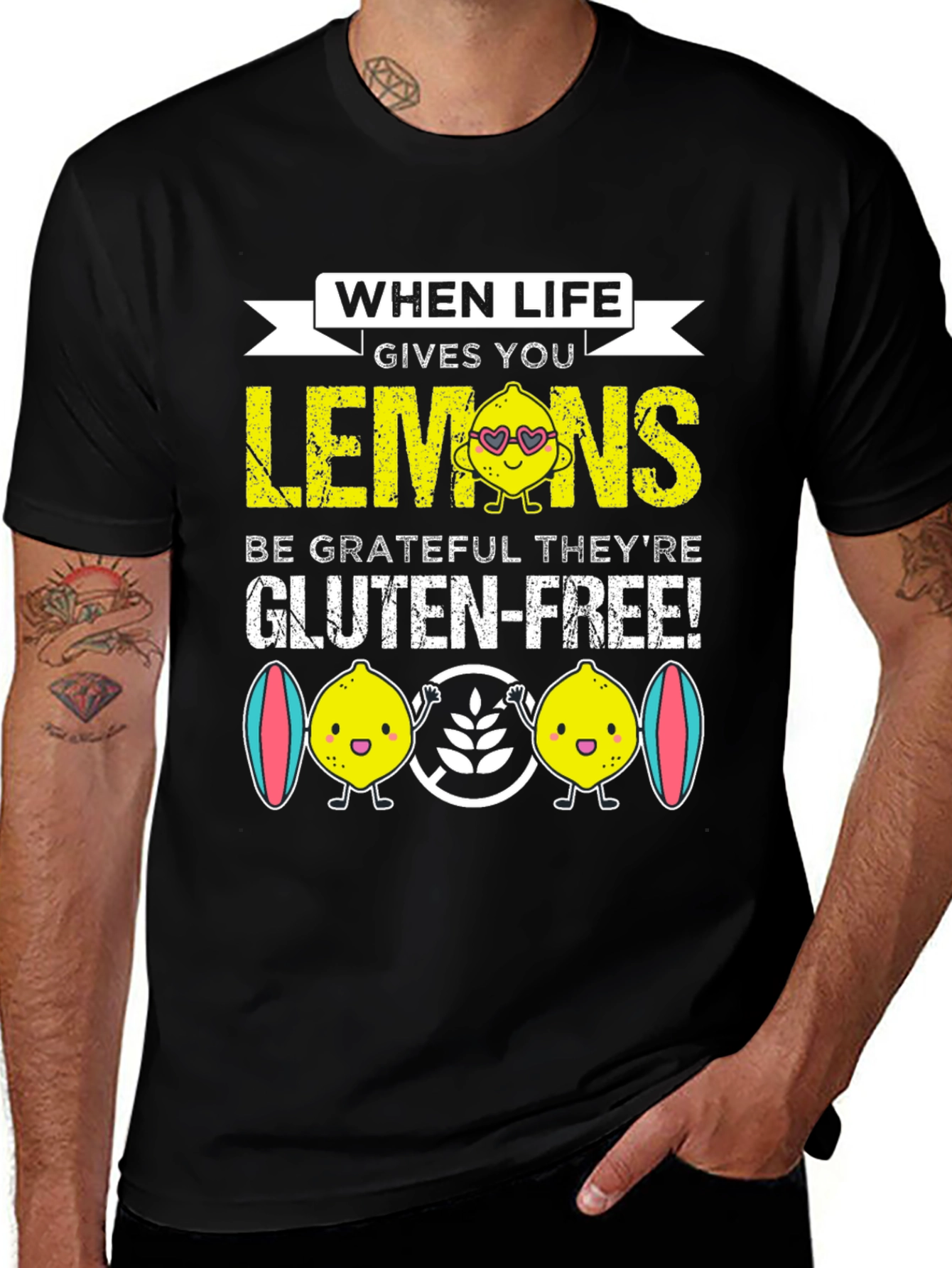 Variant 15 of Funny Lemon Gluten-Free T-Shirt