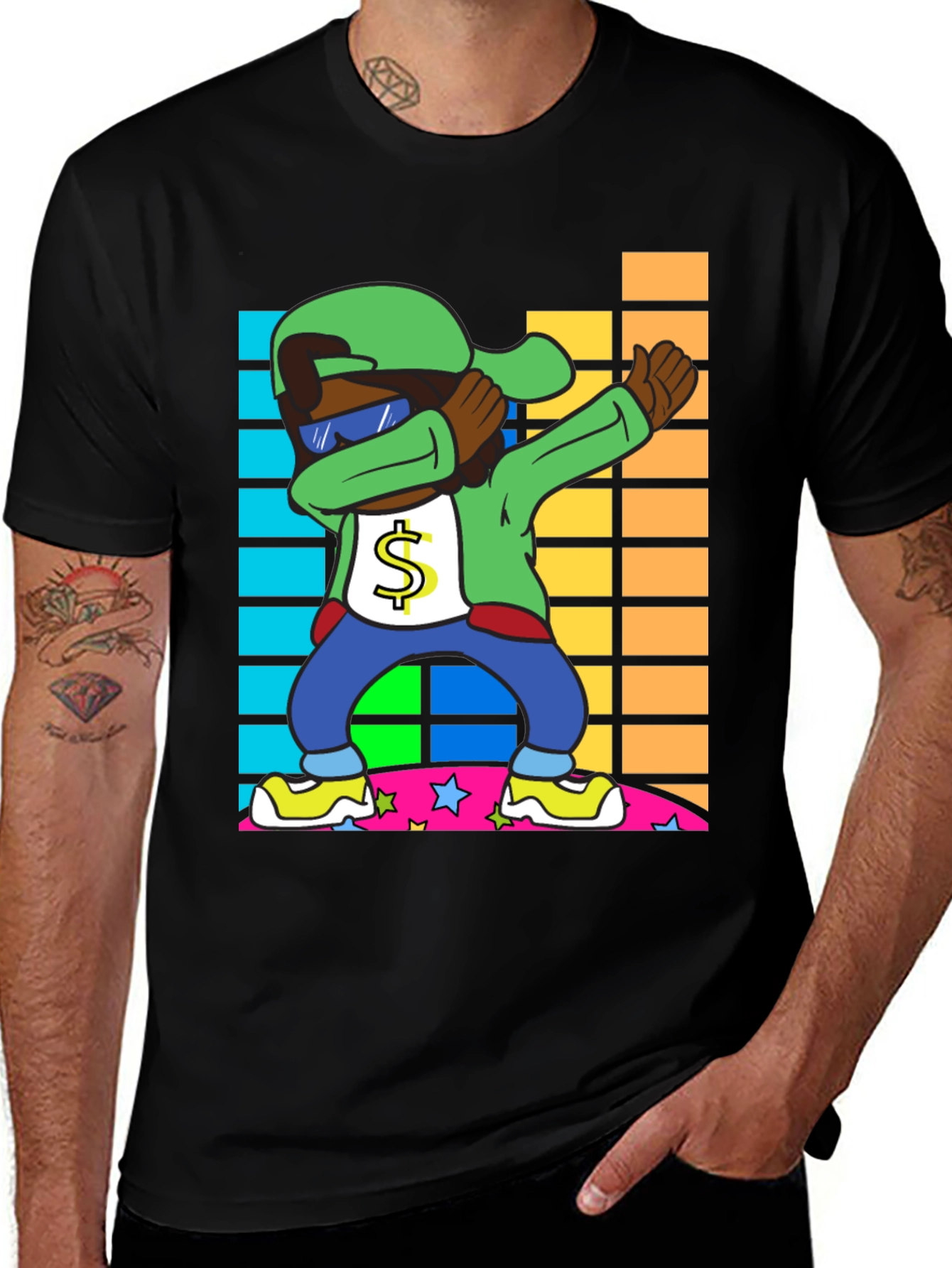 Variant 21 of Dabbing Cartoon Character T-Shirt