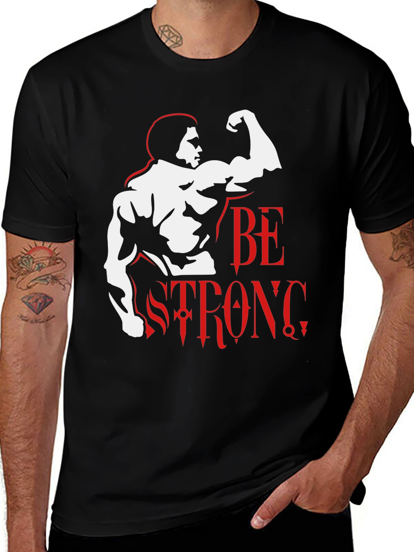Black Be Strong Graphic T-Shirt - Black main image