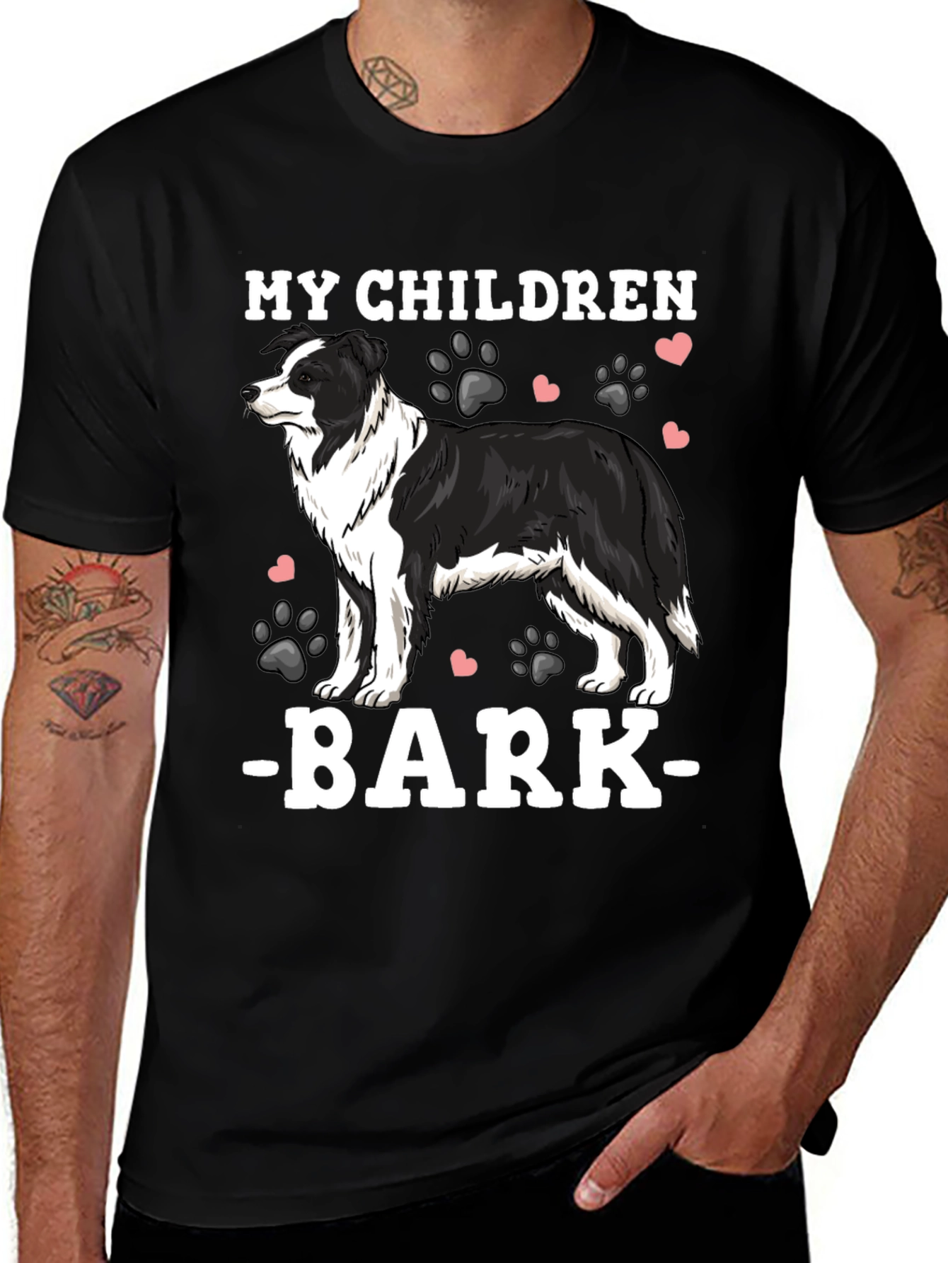 My Children Bark Border Collie T-Shirt