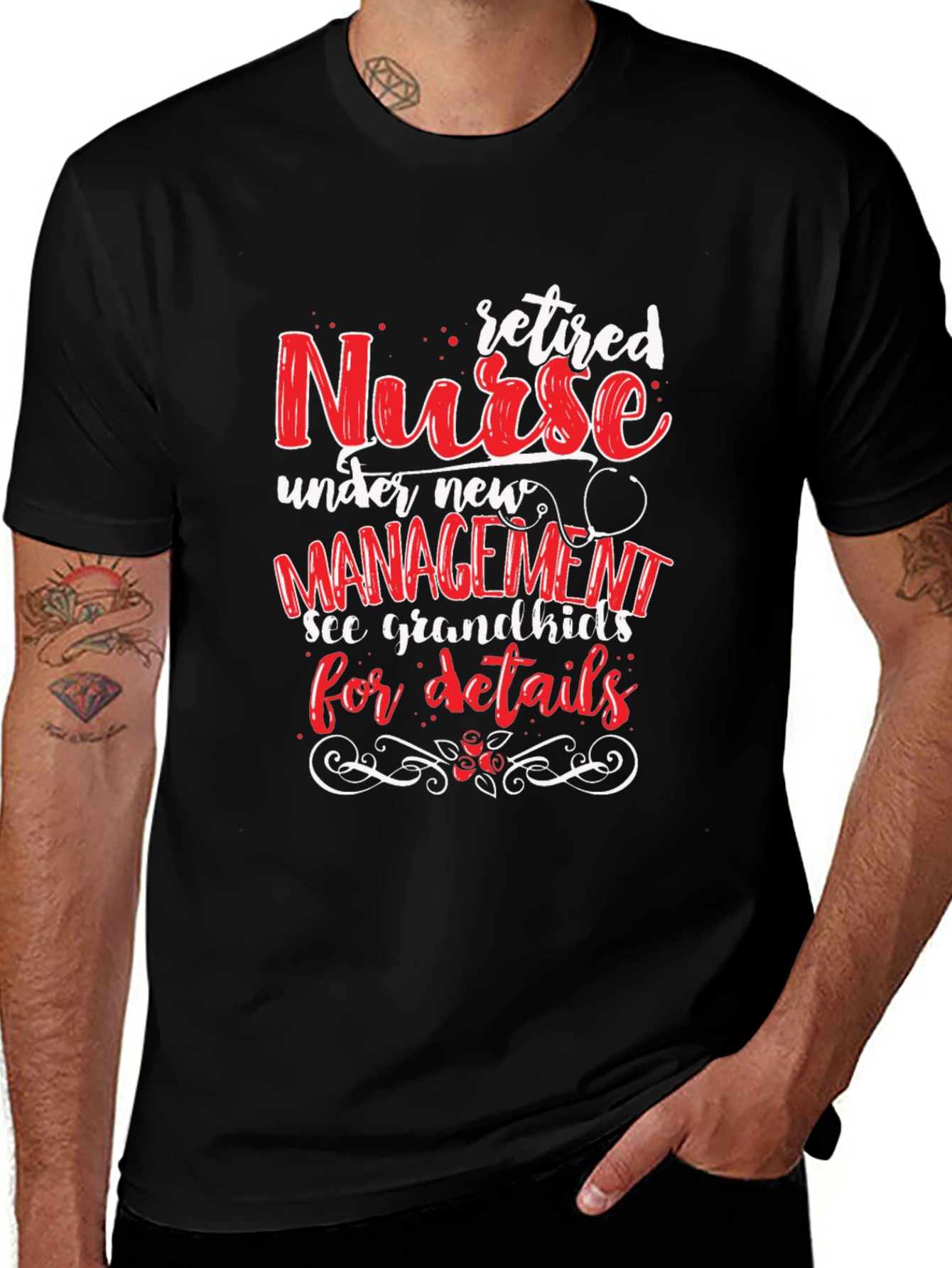 Variant 30 of Retired Nurse T-Shirt: Grandkids Detail
