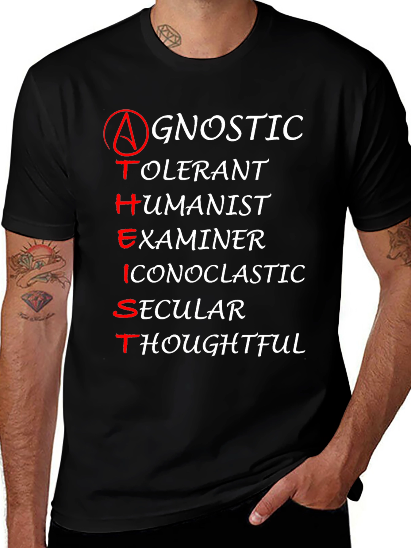 Atheist Agnostic Humanist T-Shirt - Examines Faith