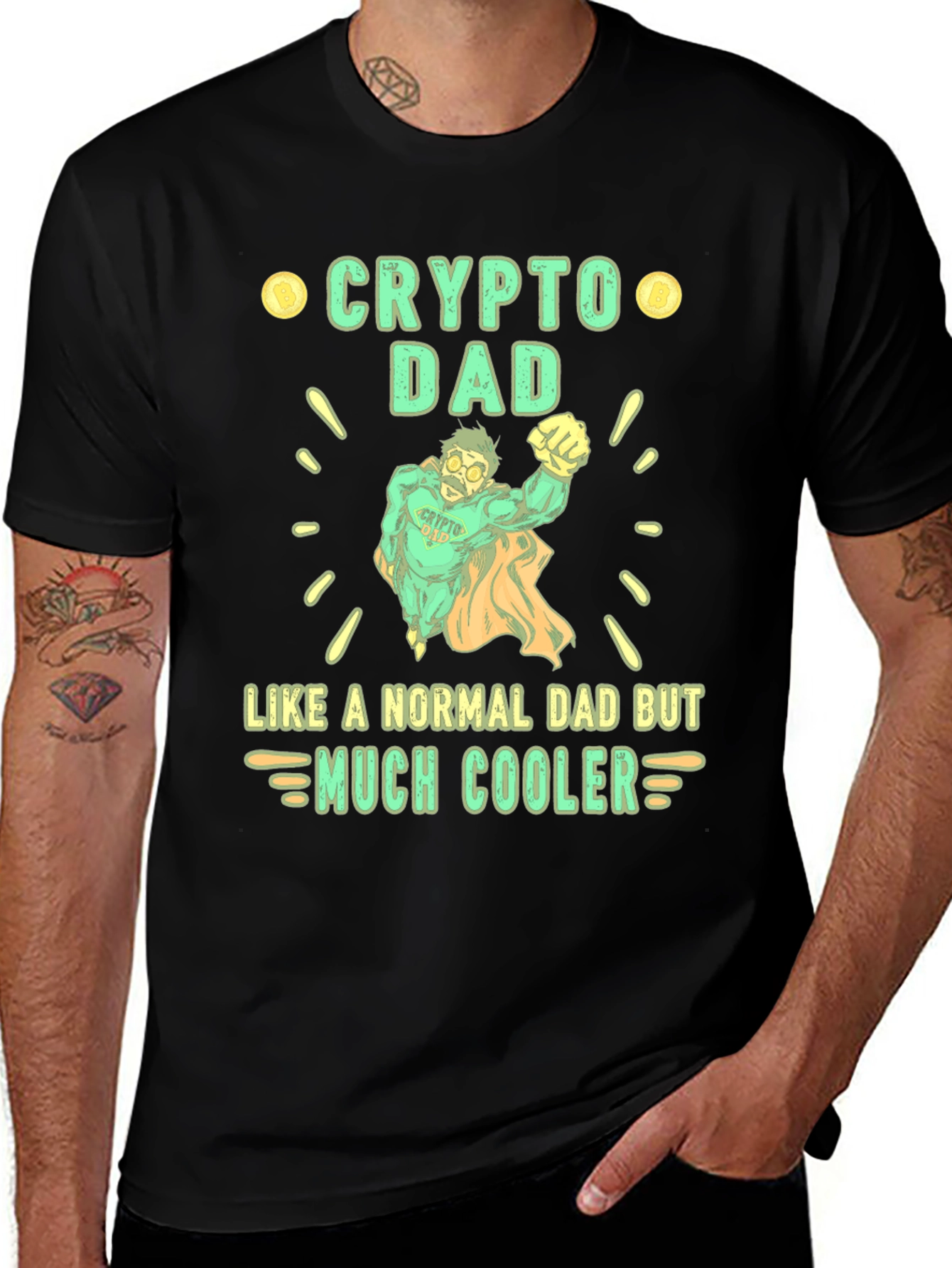 Crypto Dad T-Shirt - Like a Normal Dad But Much Cooler