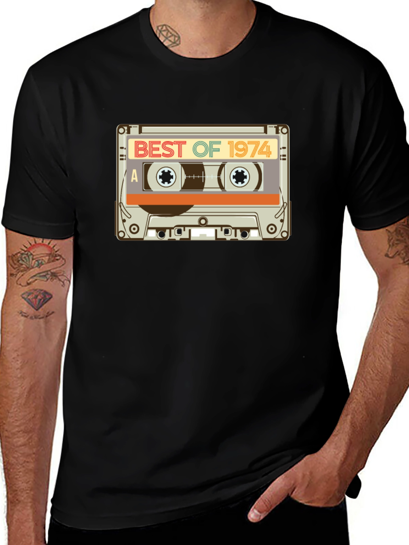 Variant 5 of Best of 1974 Cassette Tape Graphic T-Shirt