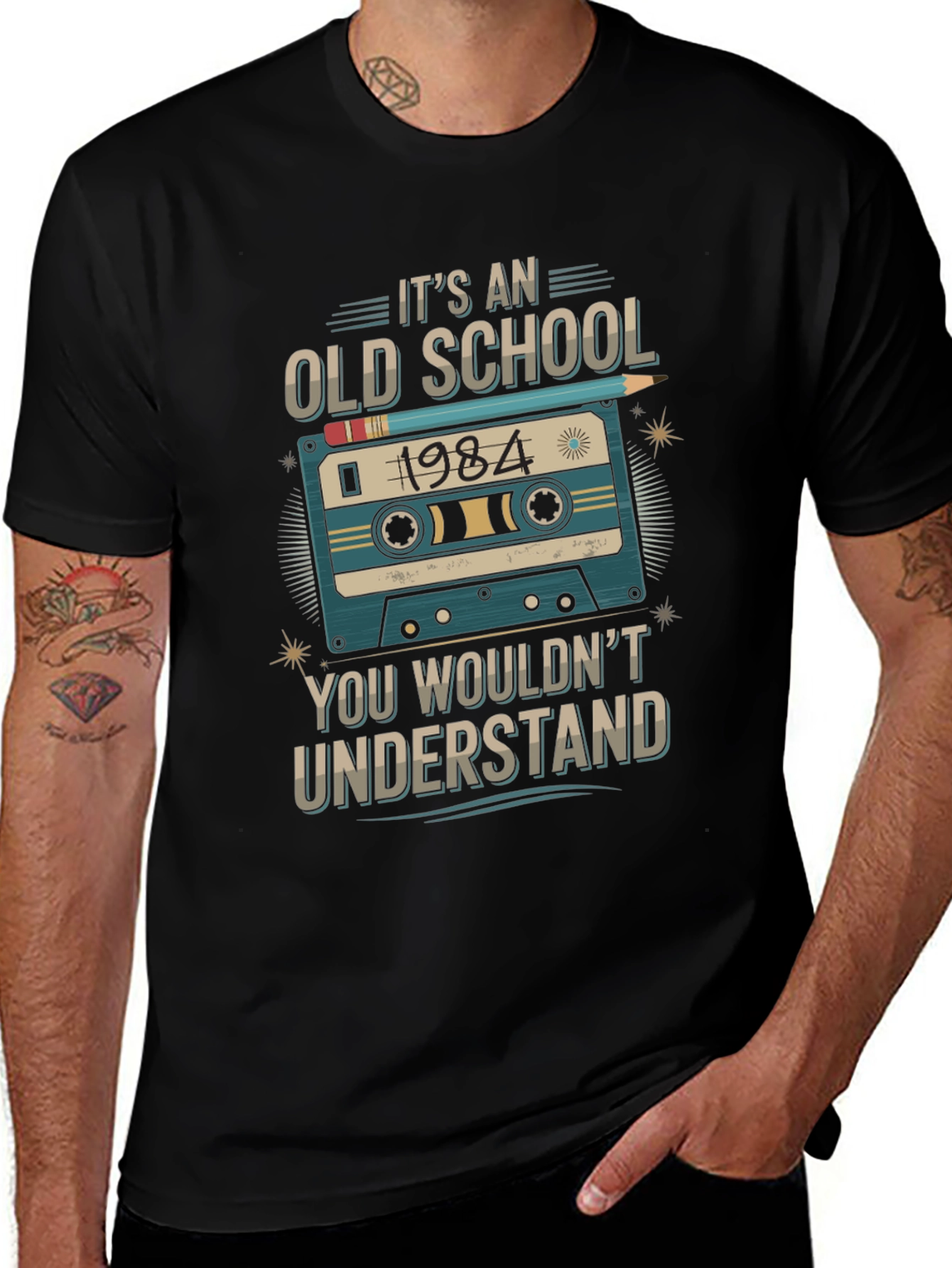 Variant 14 of Vintage 1984 Cassette Tape T-Shirt
